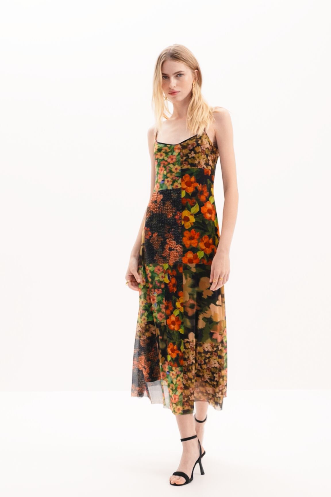 Vestido midi patch 2 en 1