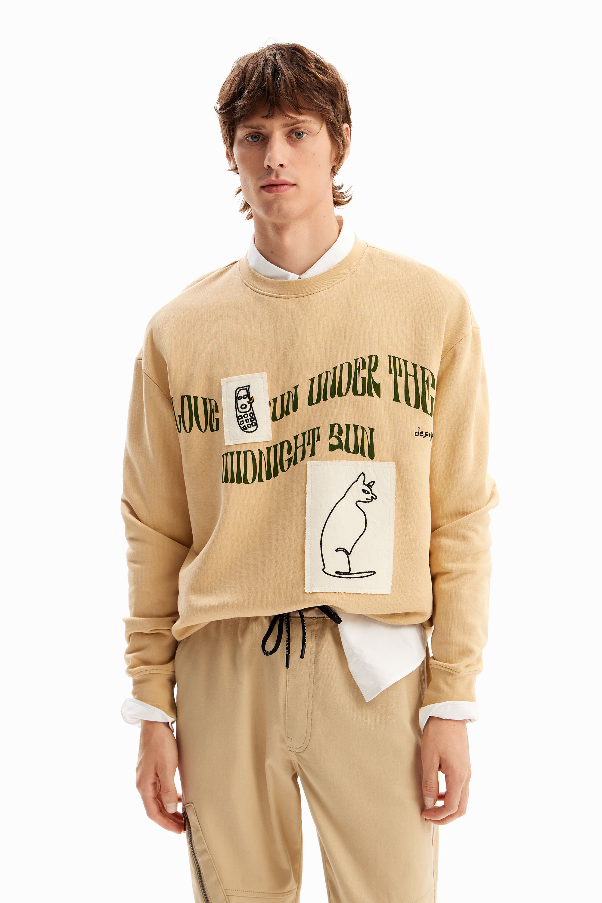 Sudadera mensaje parches