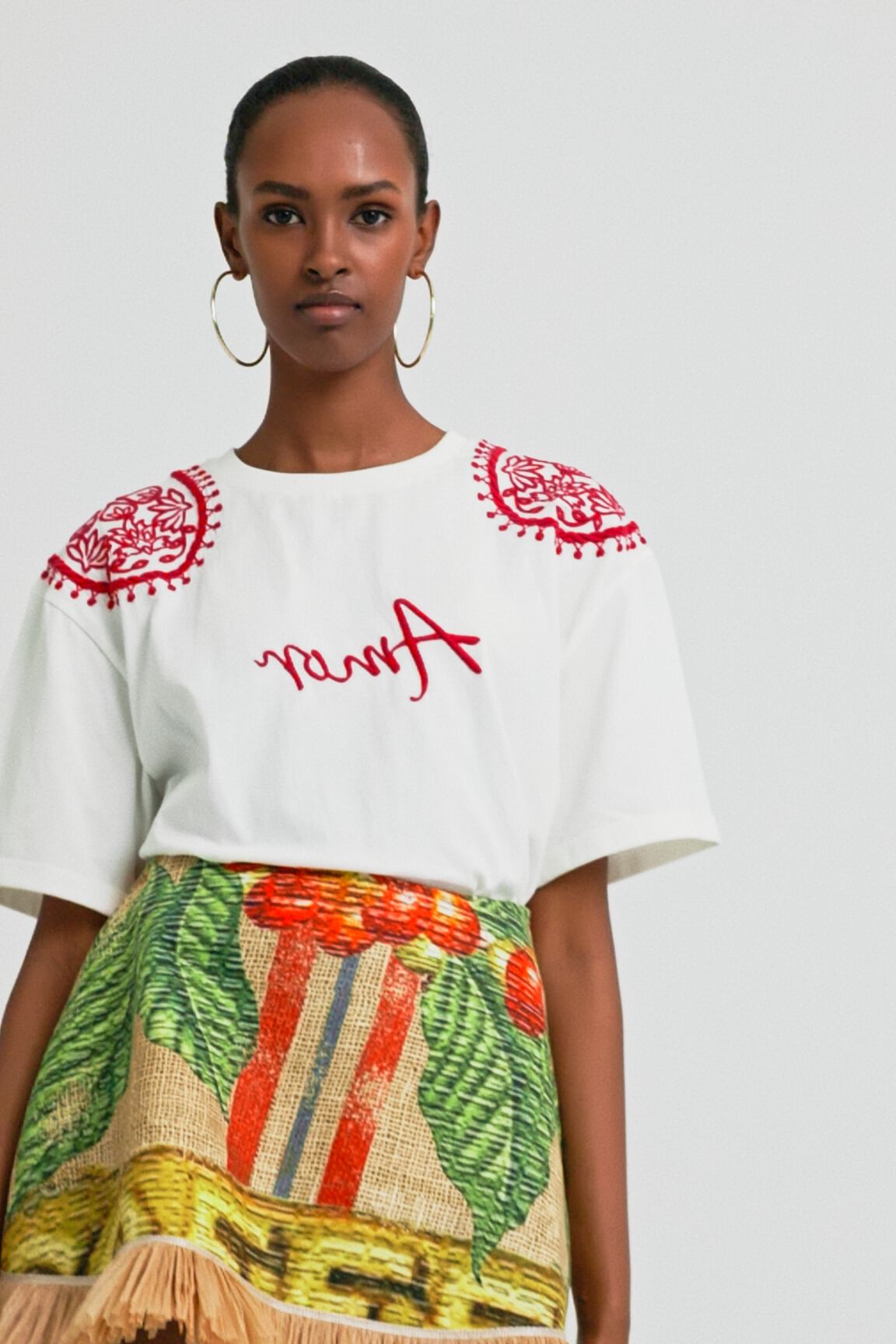 Camiseta bordada Stella Jean
