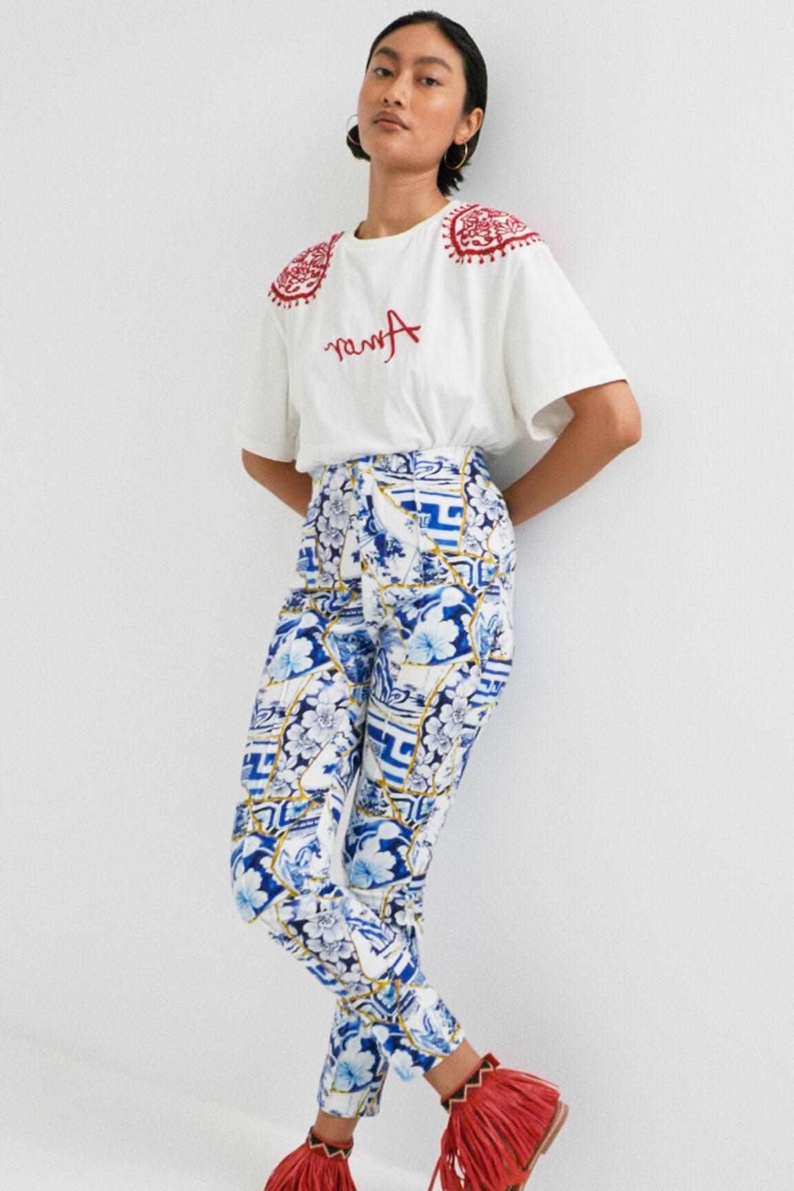 Pantal&oacute;n slim estampado Stella Jean