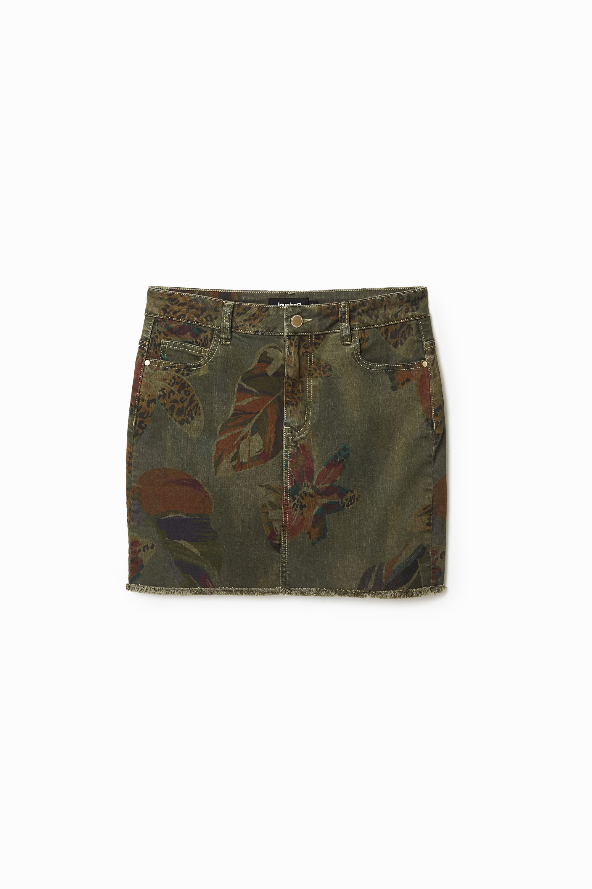Minifalda de camuflaje floral