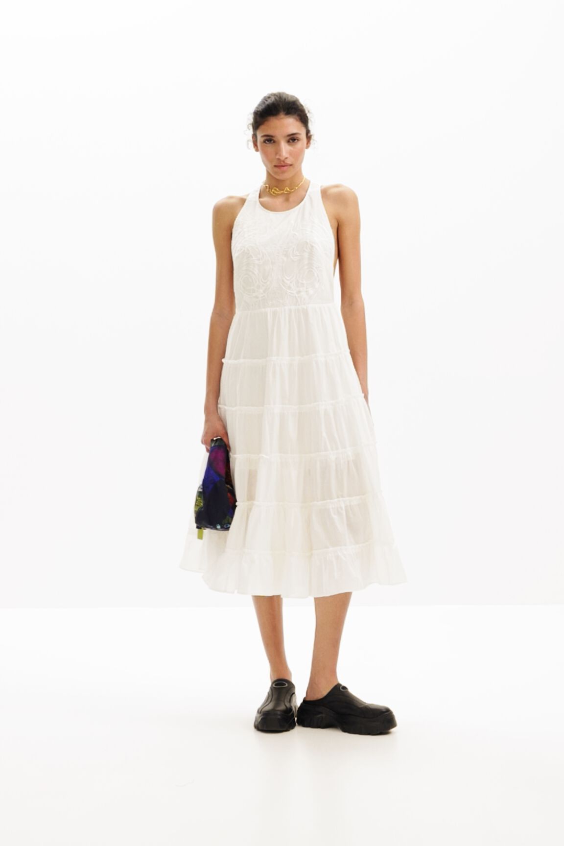 Vestido midi escotado M. Christian Lacroix