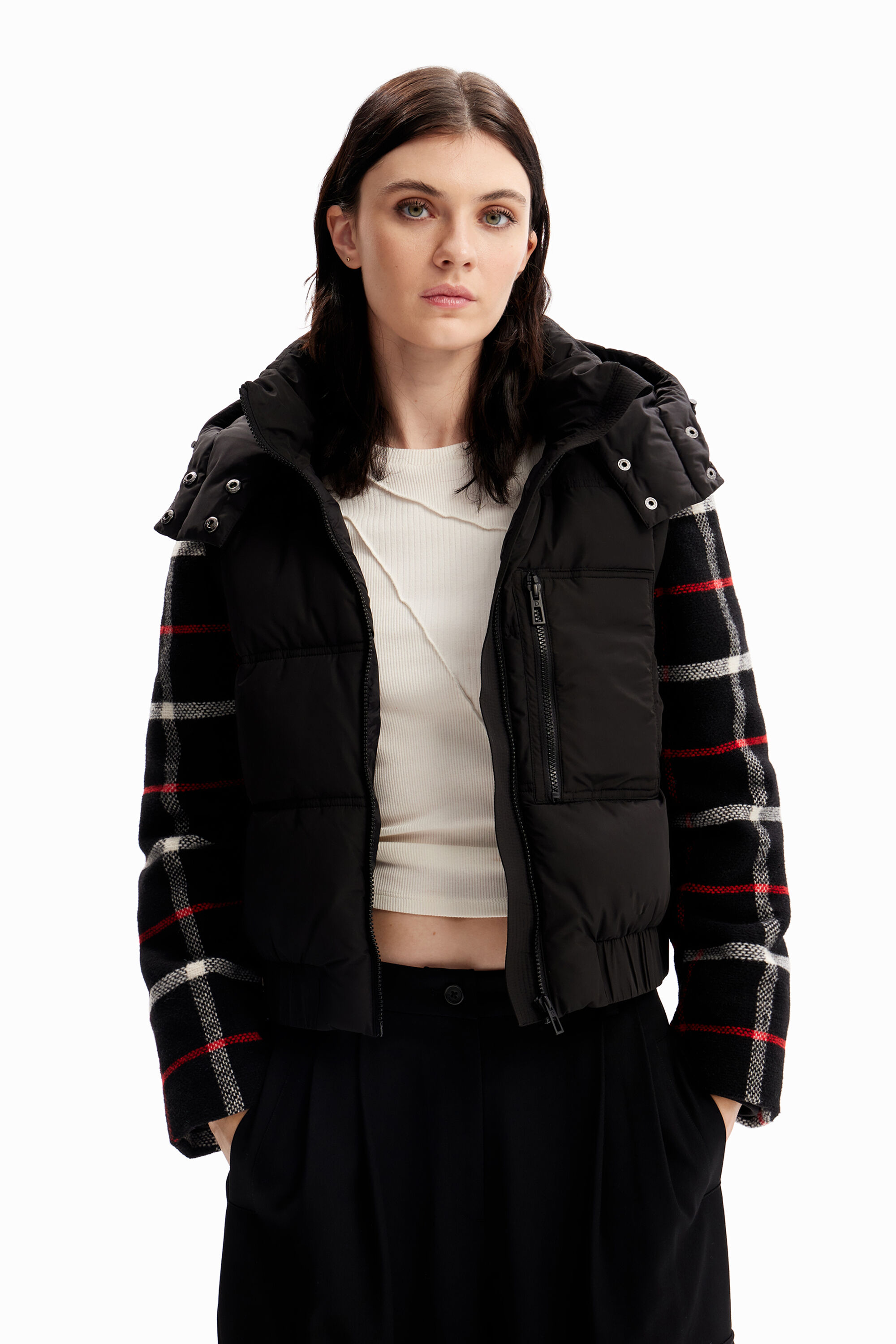 Chaqueta acolchada desmontable