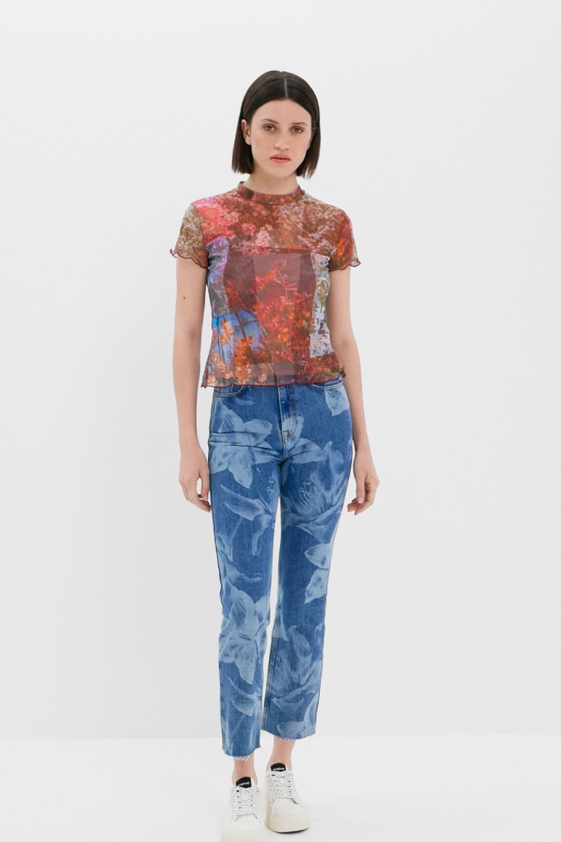 Camiseta estampada tul