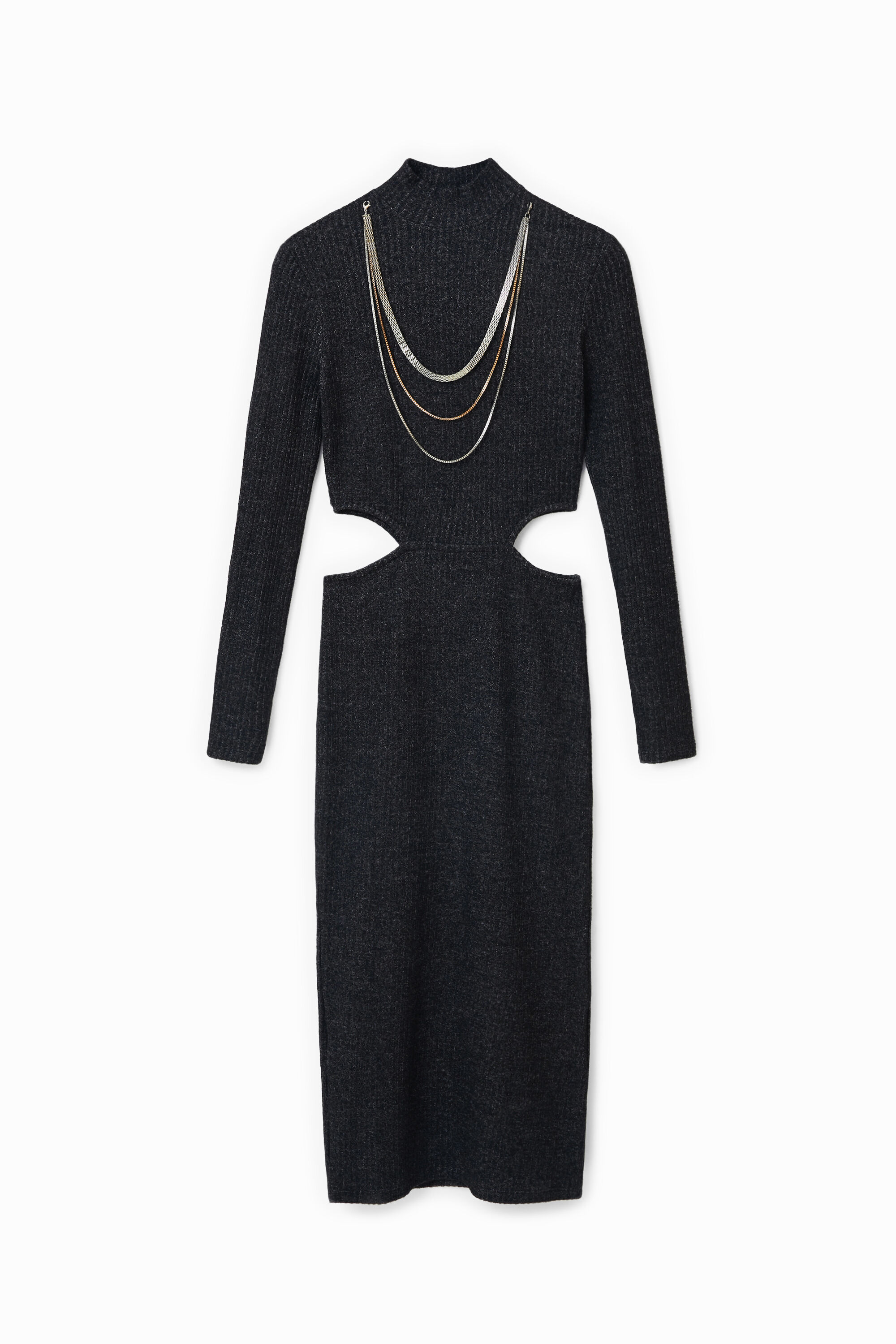 Vestido midi cut-out