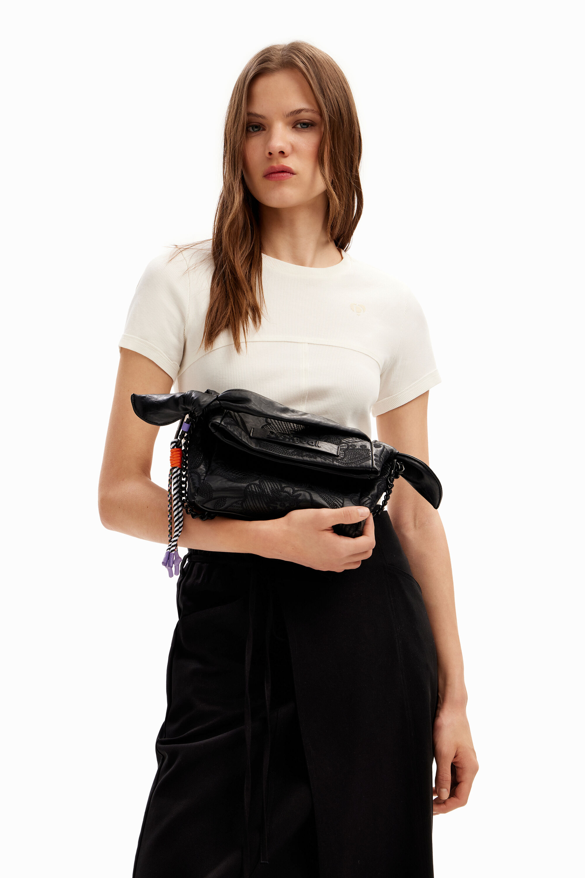 Bolso XS bordado flores