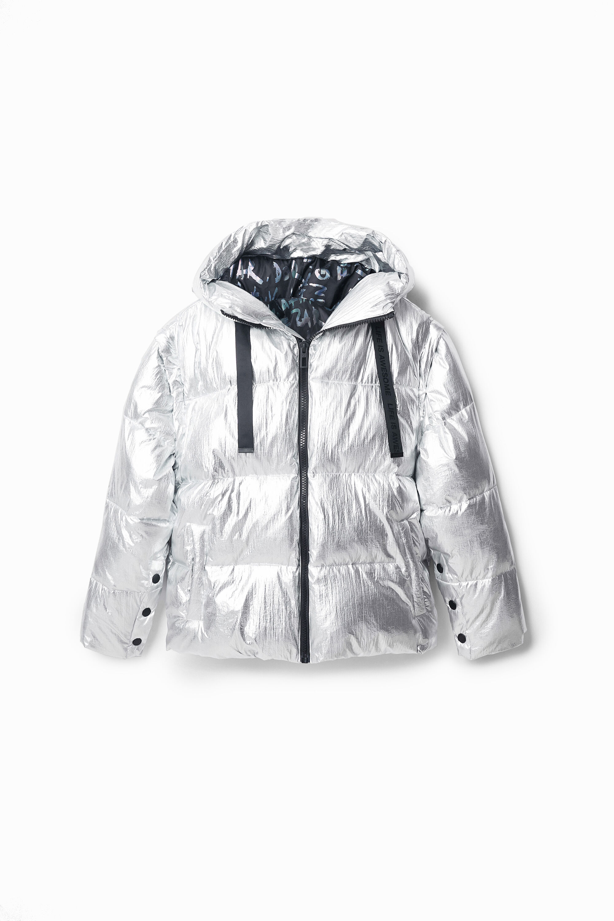Chaqueta acolchada con mangas desmontables