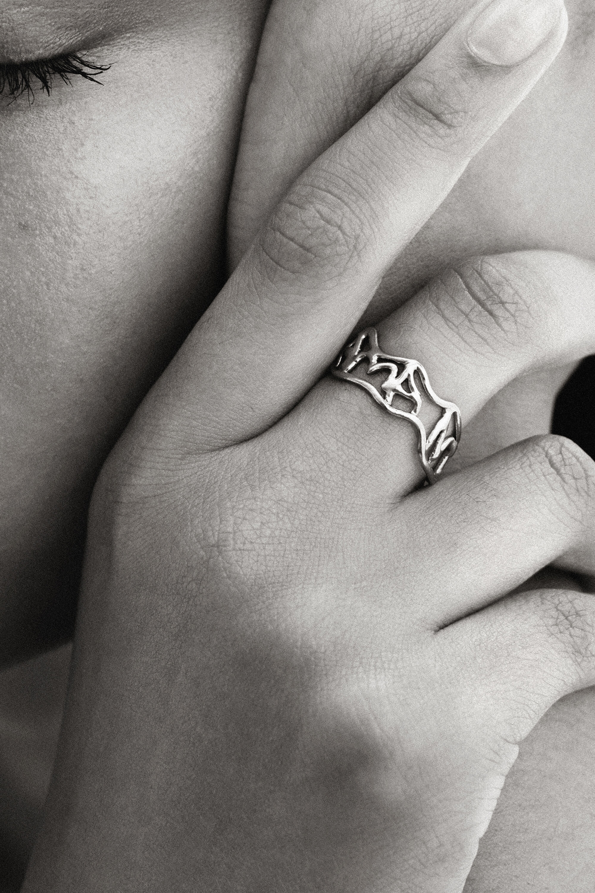 Anillo mensaje ba&ntilde;o plata Zalio