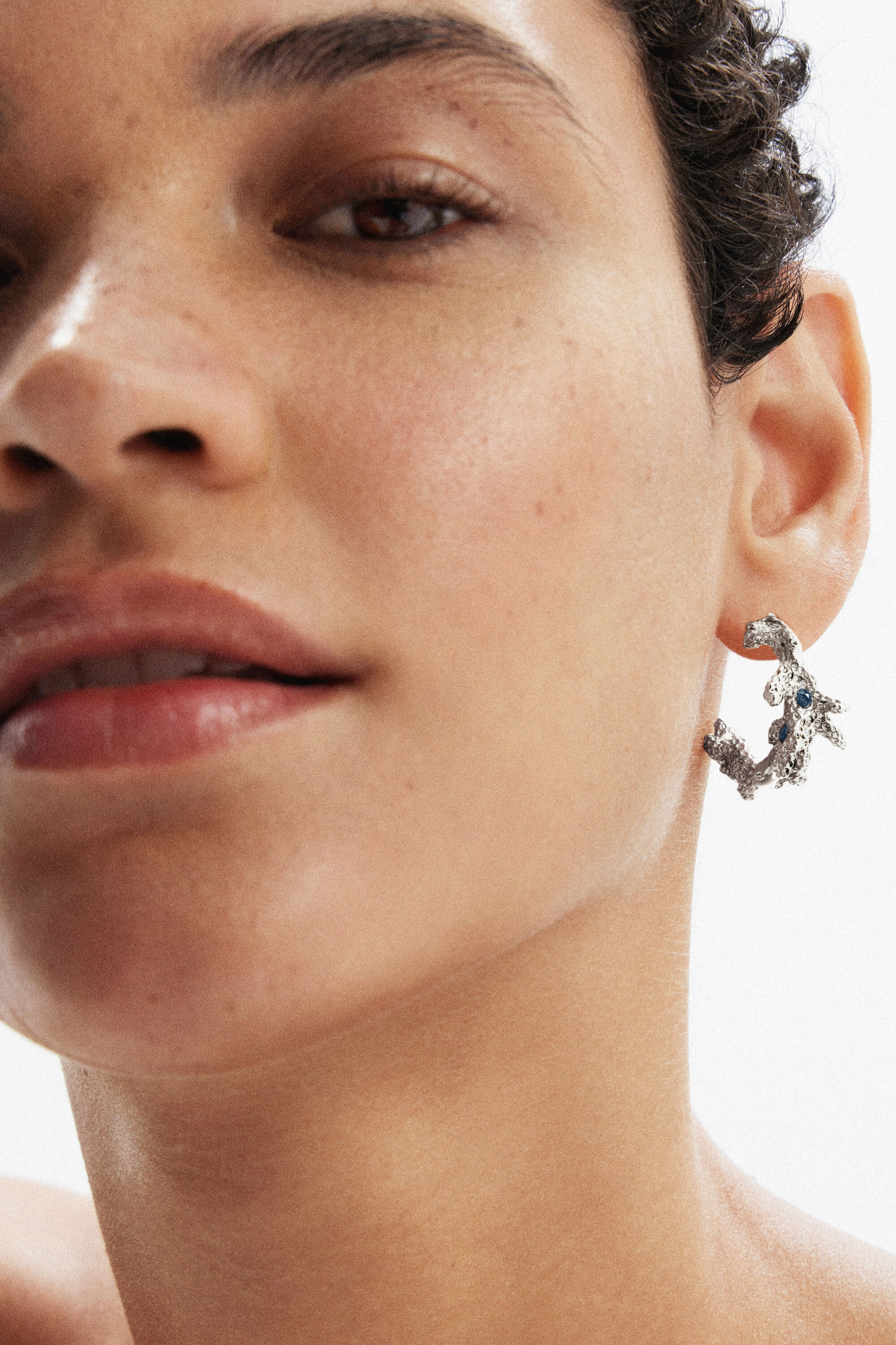 Pendientes ba&ntilde;o plata Zalio