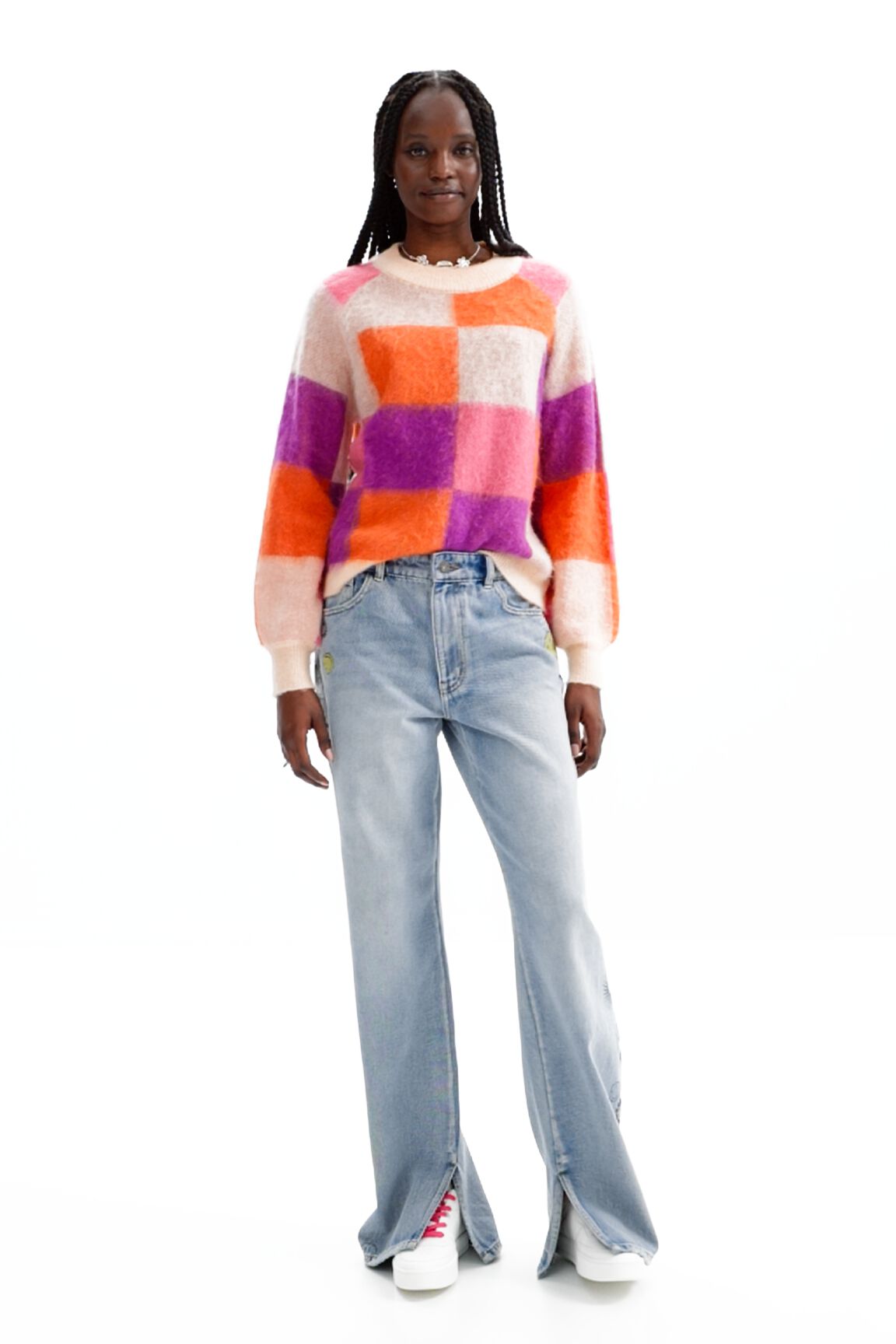 Jersey jacquard cuadros