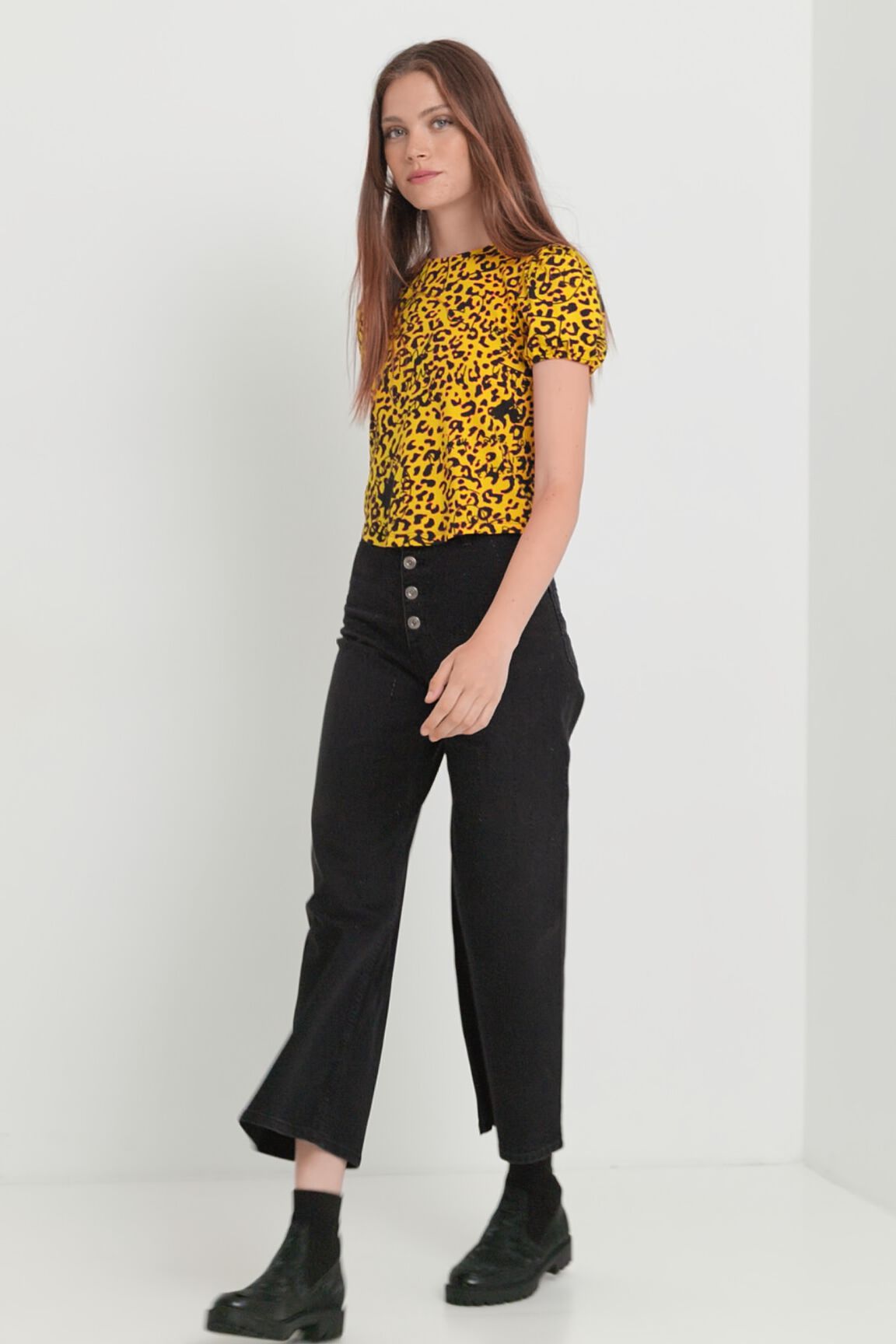Camiseta manga corta animal print