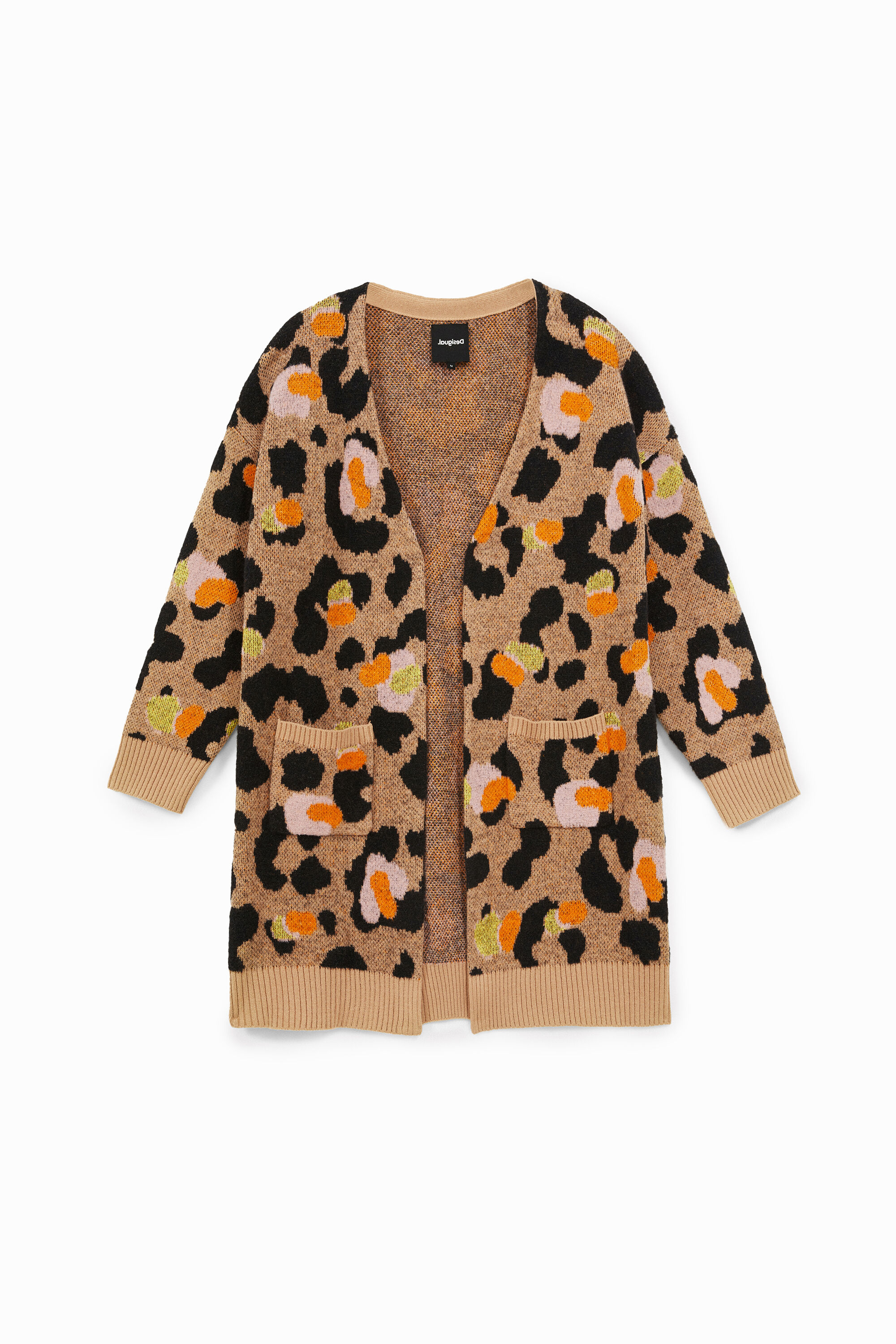 Chaqueta larga animal print