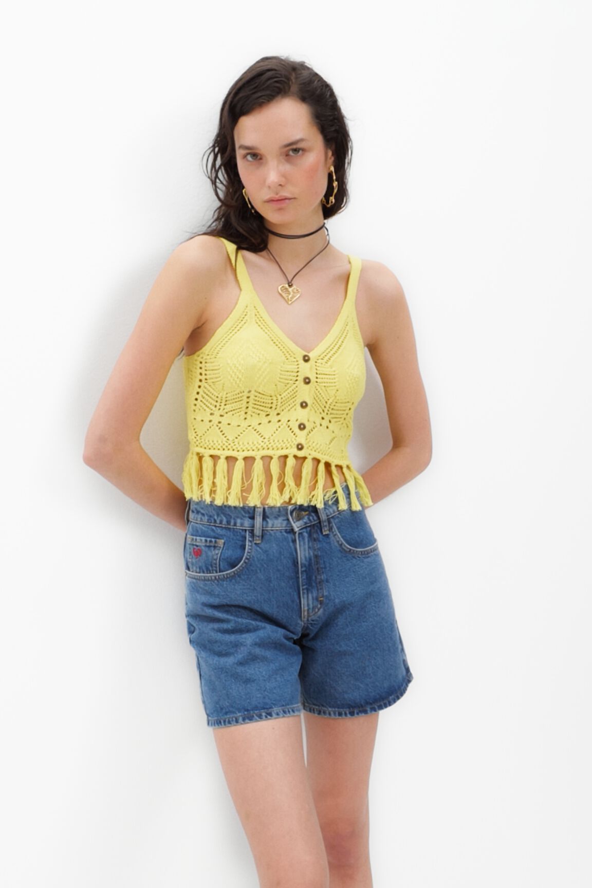 Top cropped crochet