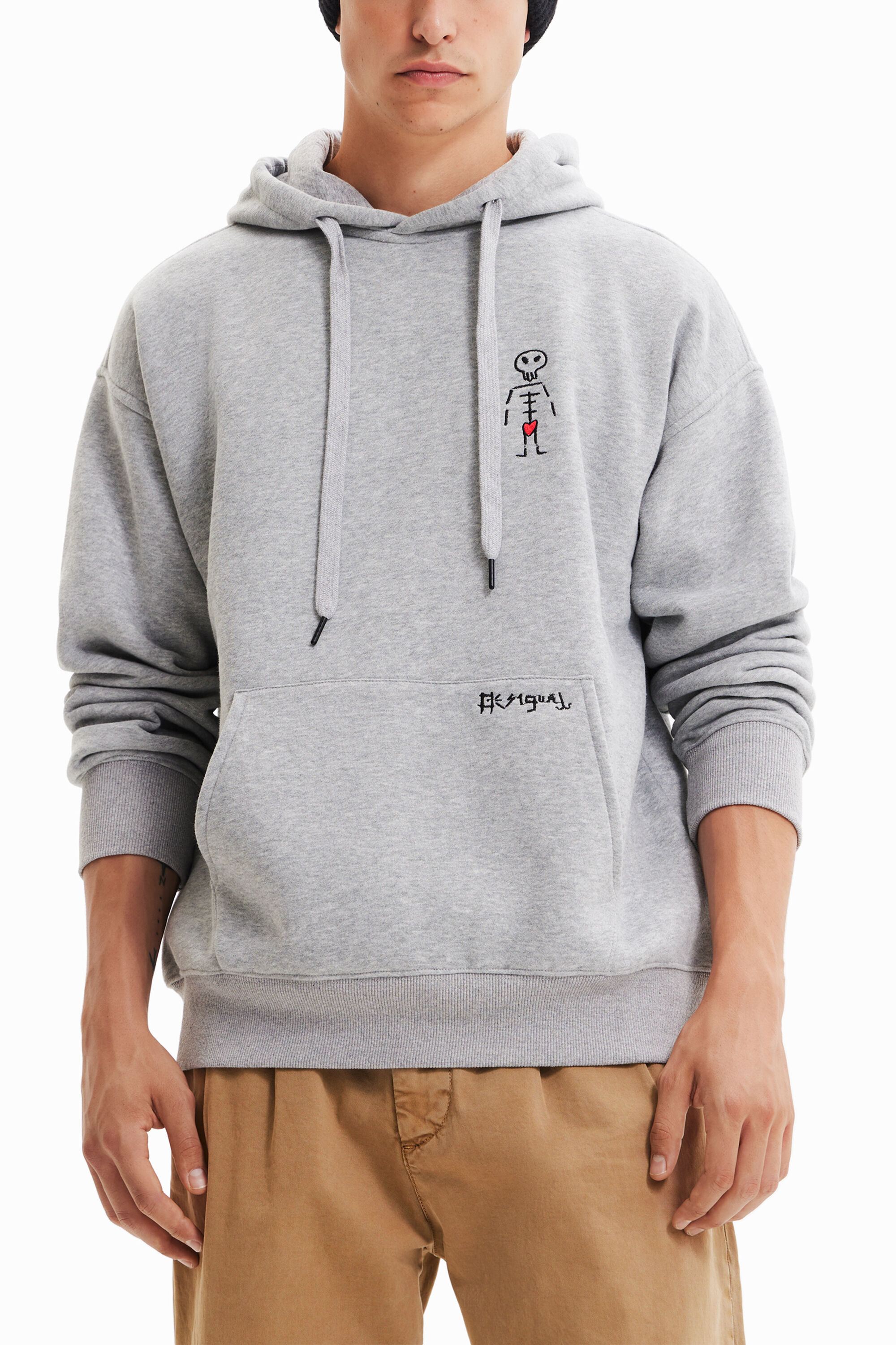 Sudadera oversize capucha bolsillo