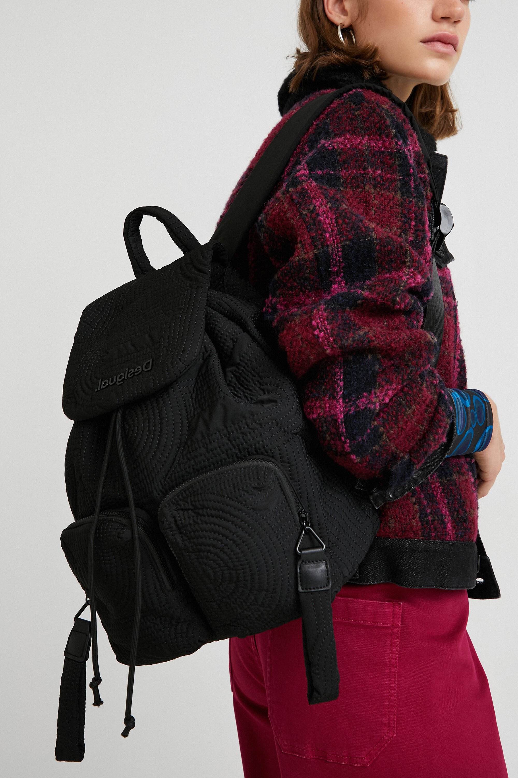 Mochila lisa acolchada