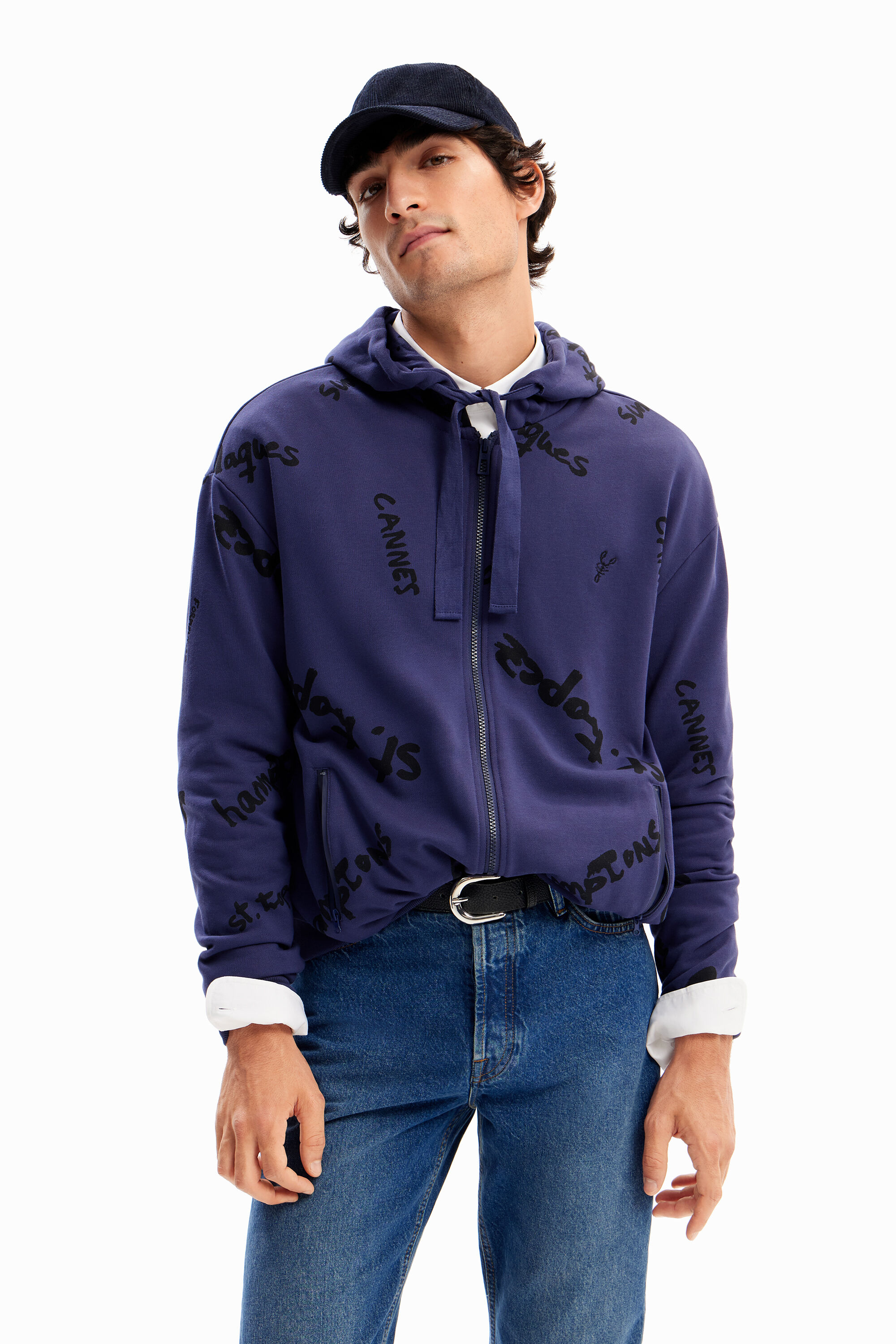 Sudadera capucha cremallera