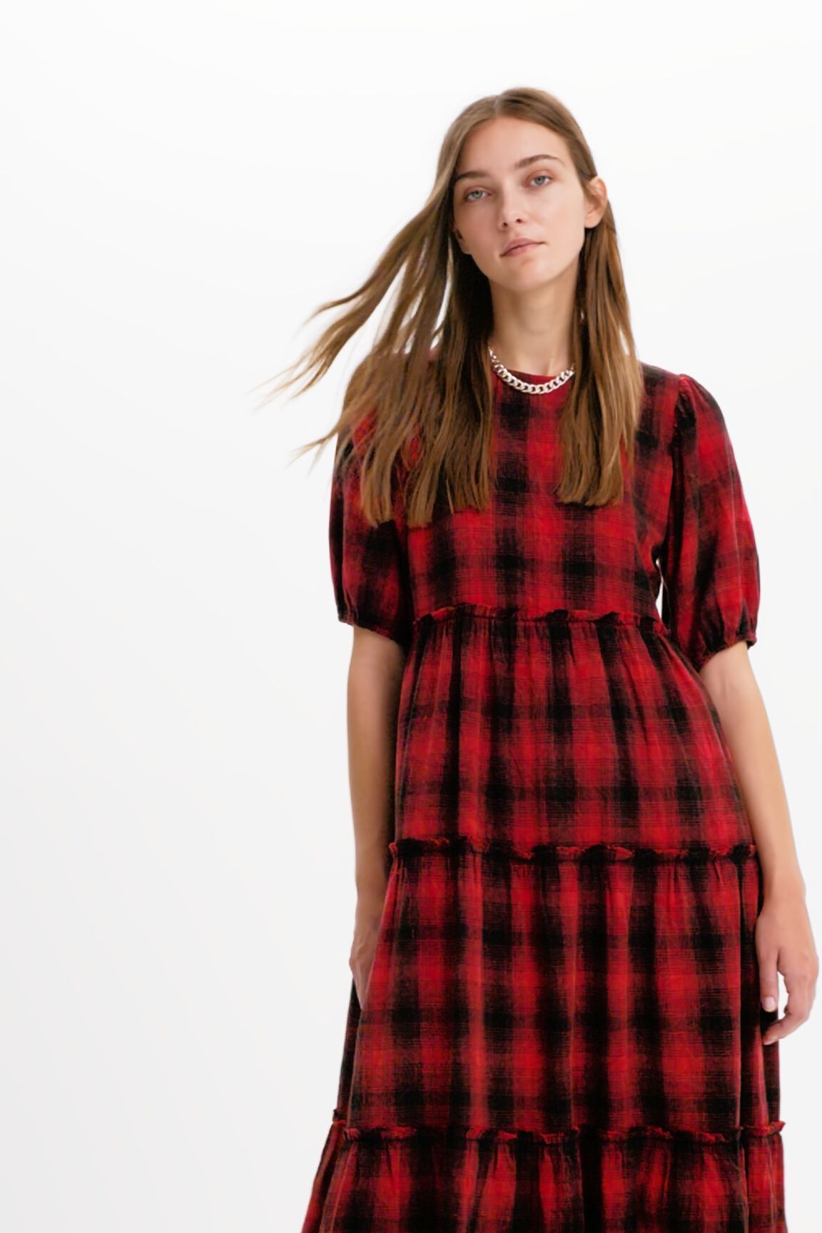 Vestido midi cuadros