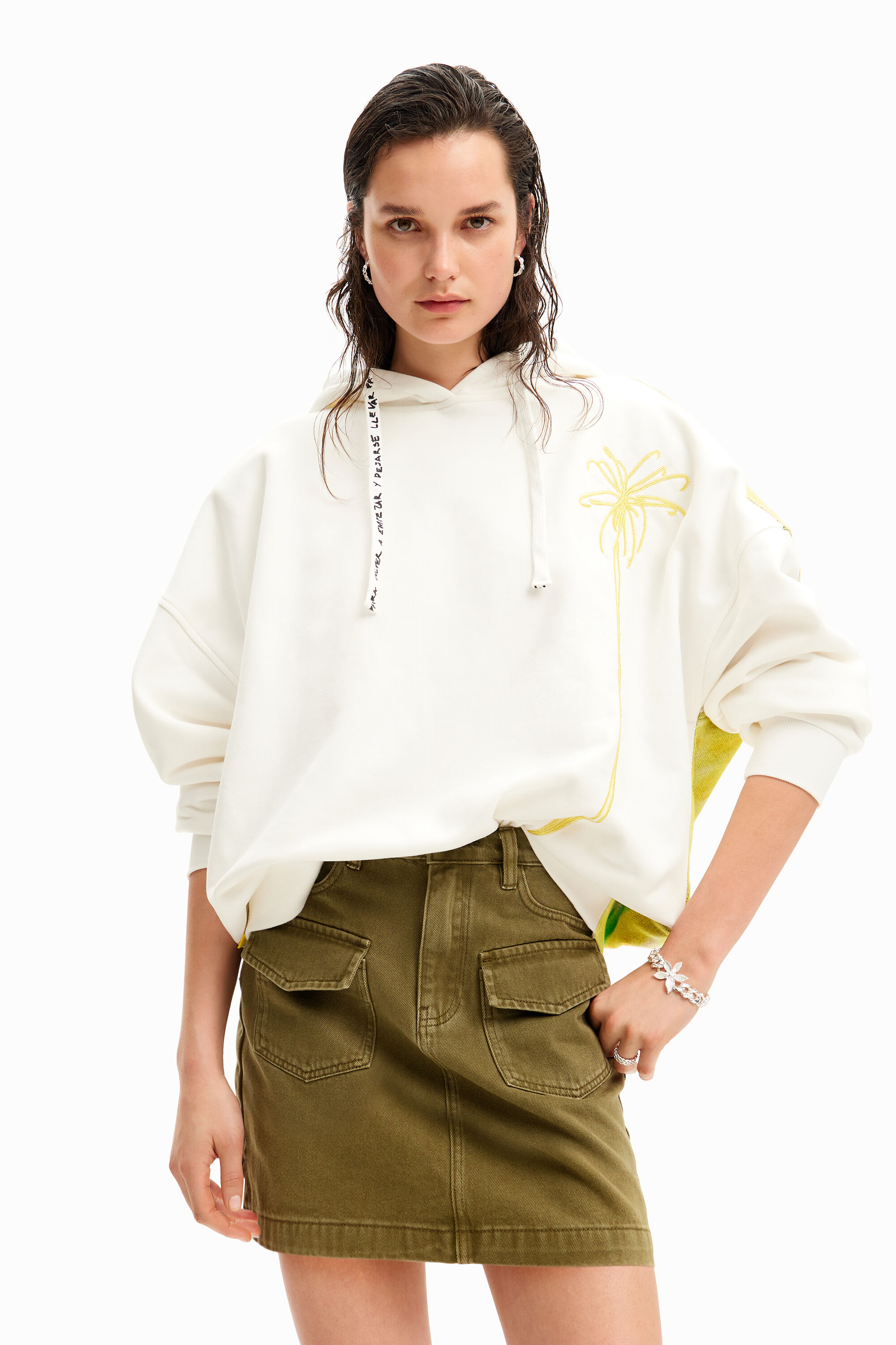 Sudadera oversize palmera