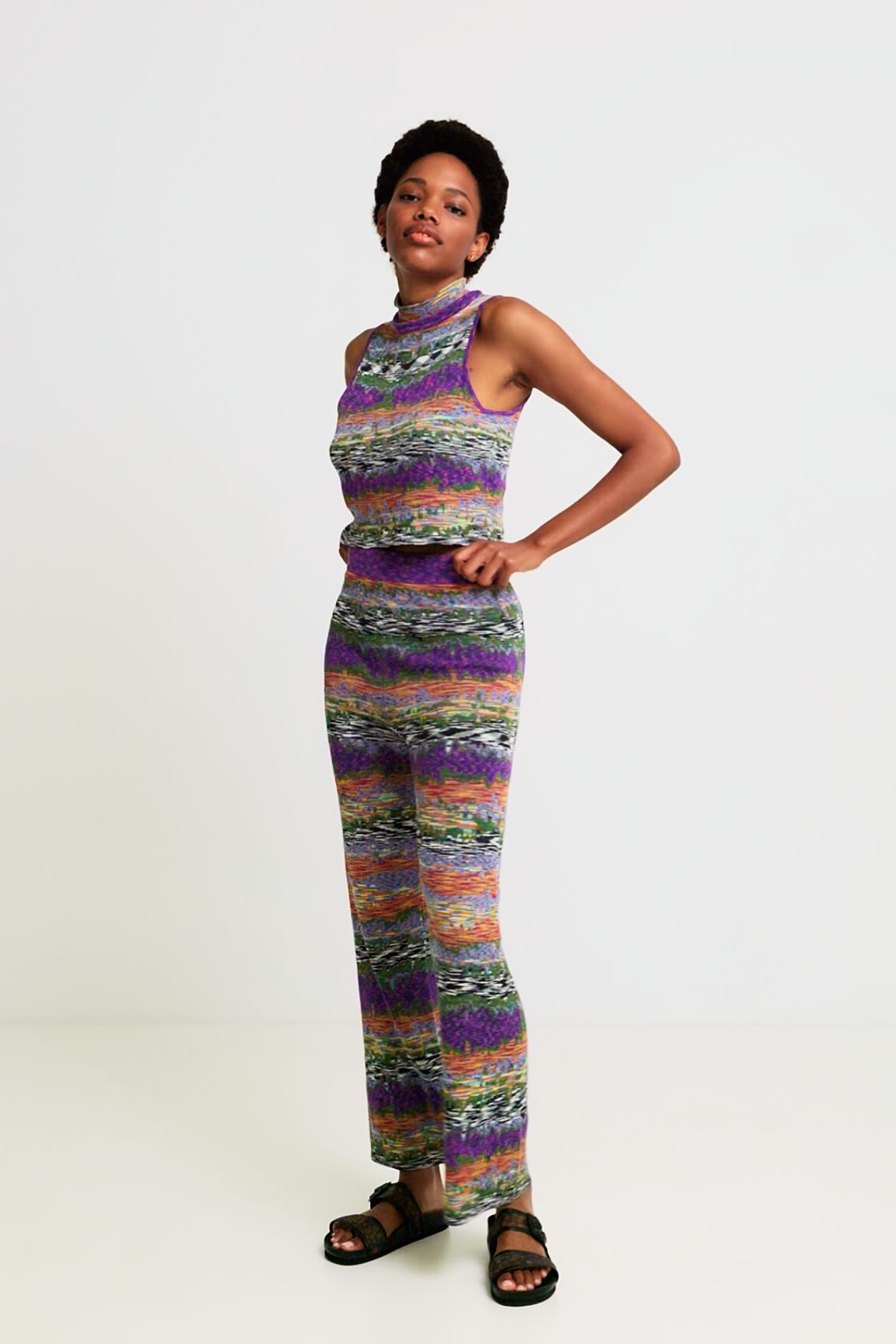Pantal&oacute;n acampanado space dye