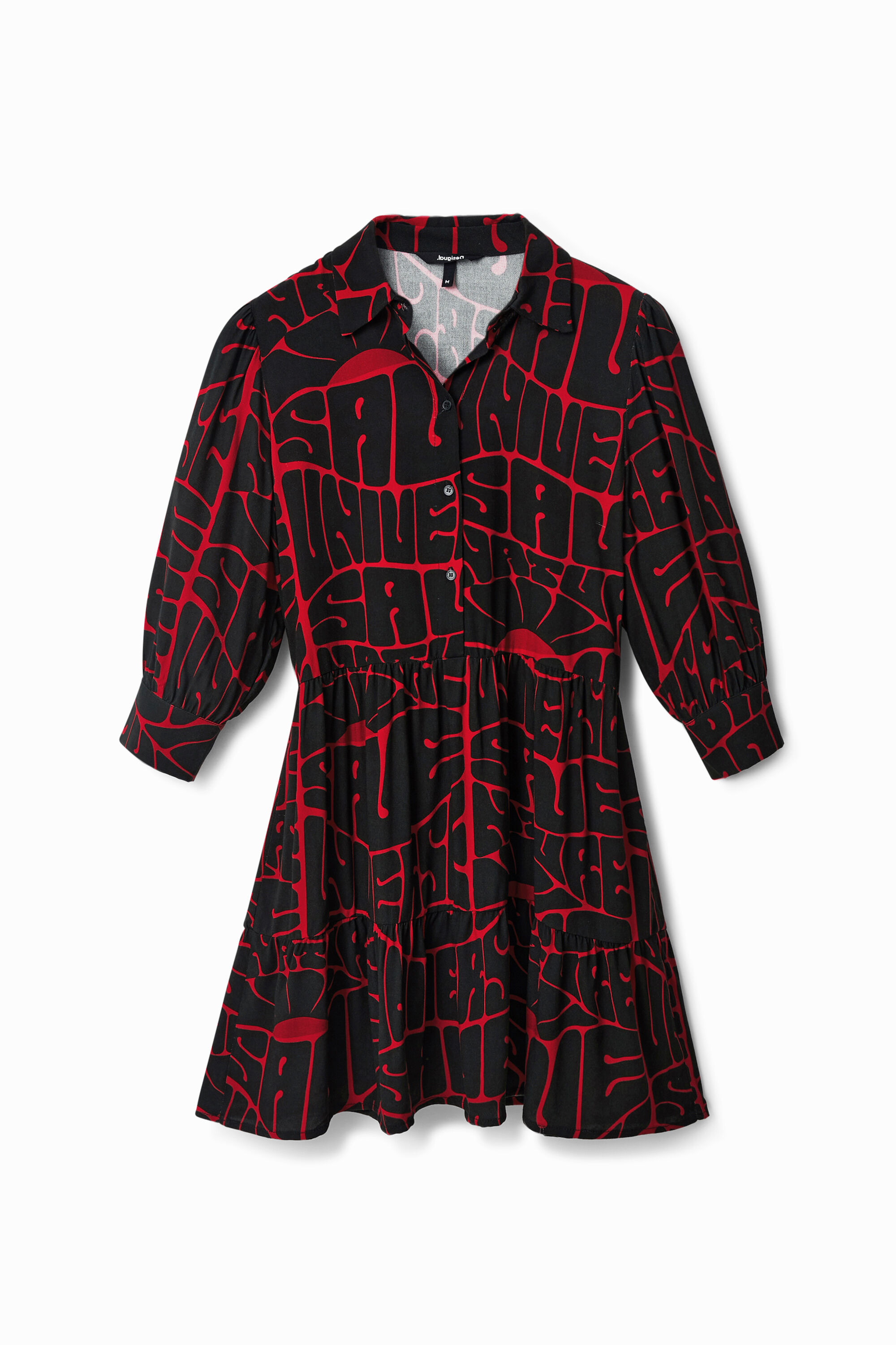Vestido corto camisero mensajes