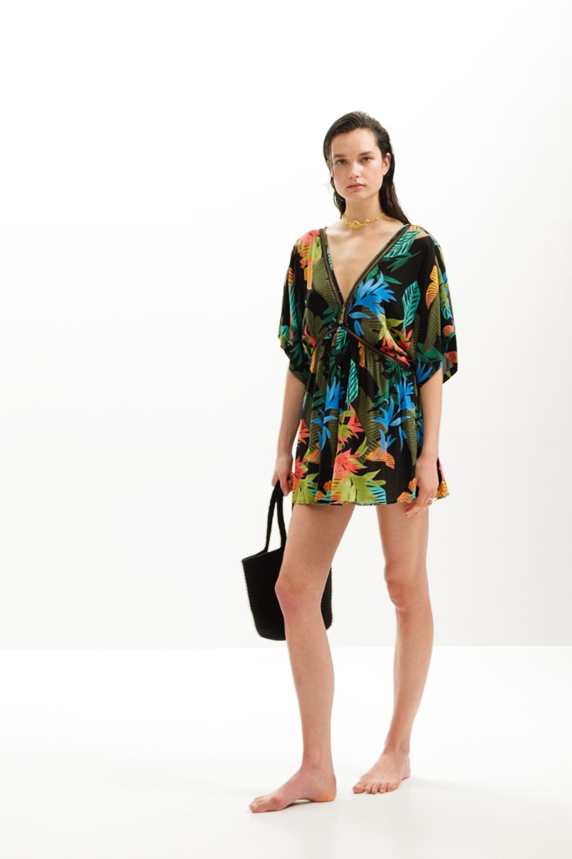 Vestido t&uacute;nica tropical
