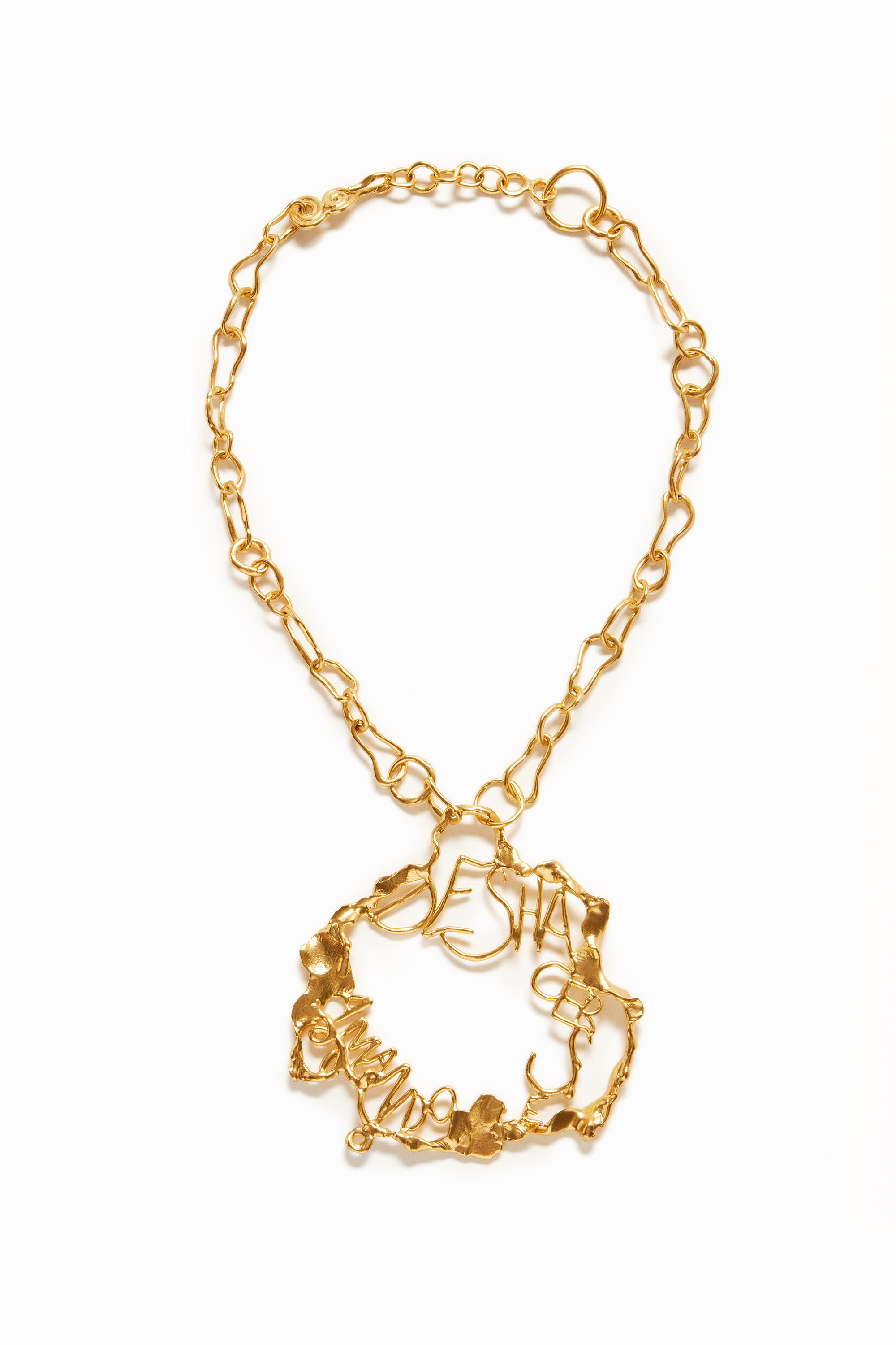 Collar mensaje ba&ntilde;o oro Zalio