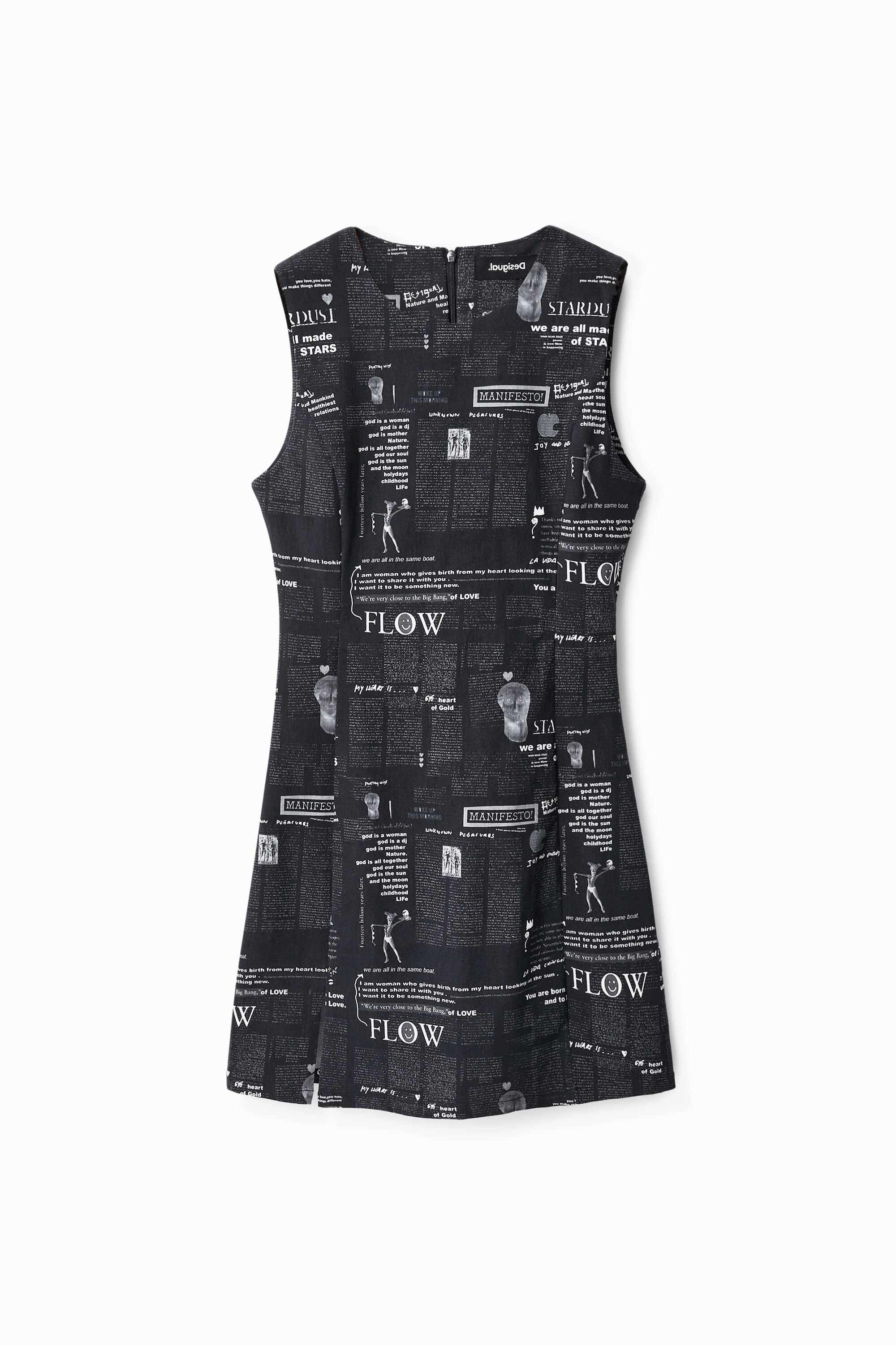 Vestido corto slim peri&oacute;dicos