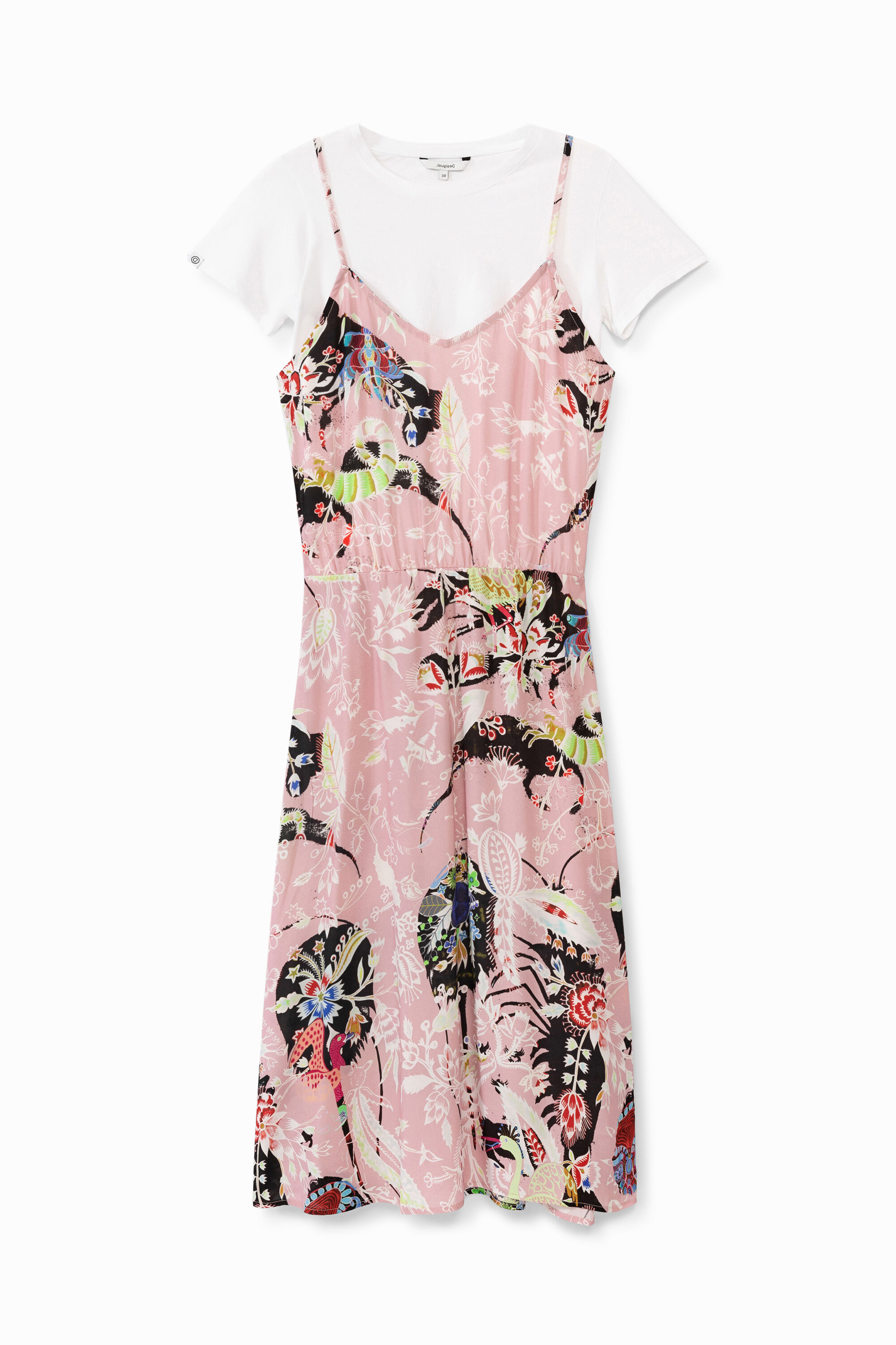 Vestido lencero con camiseta