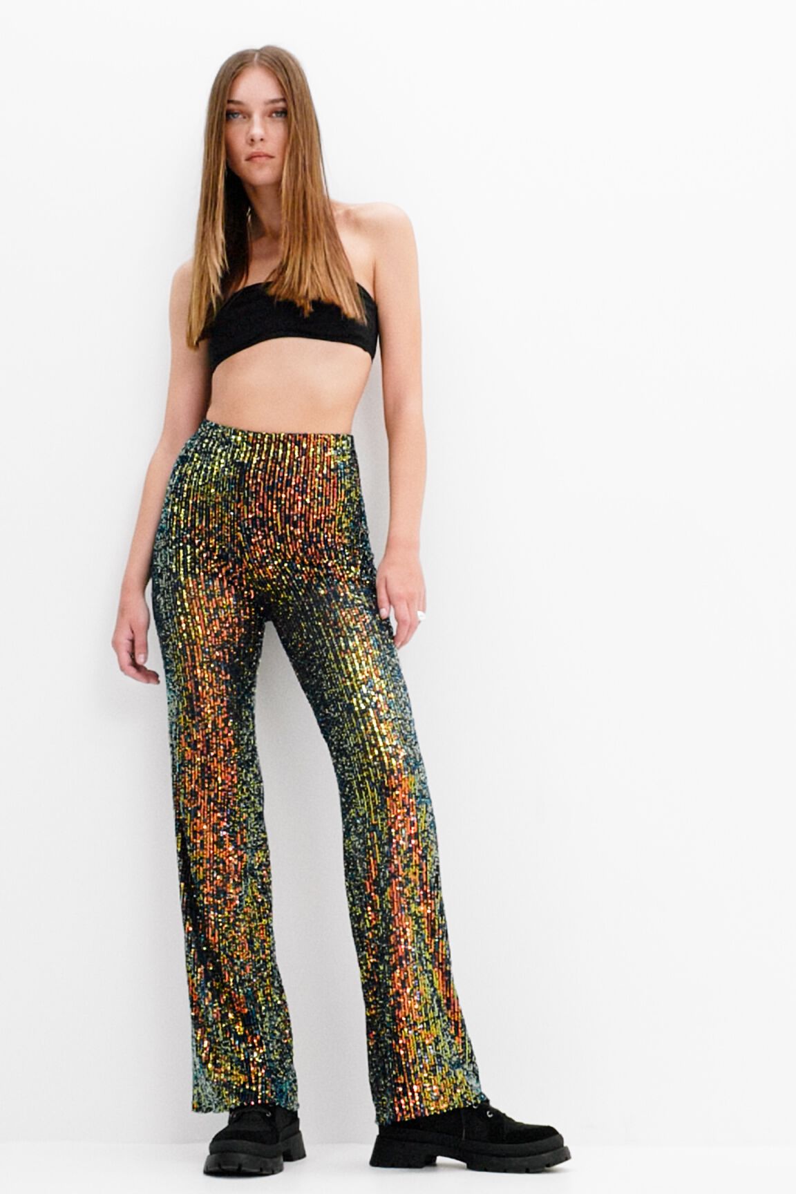 Pantal&oacute;n el&aacute;stico lentejuelas
