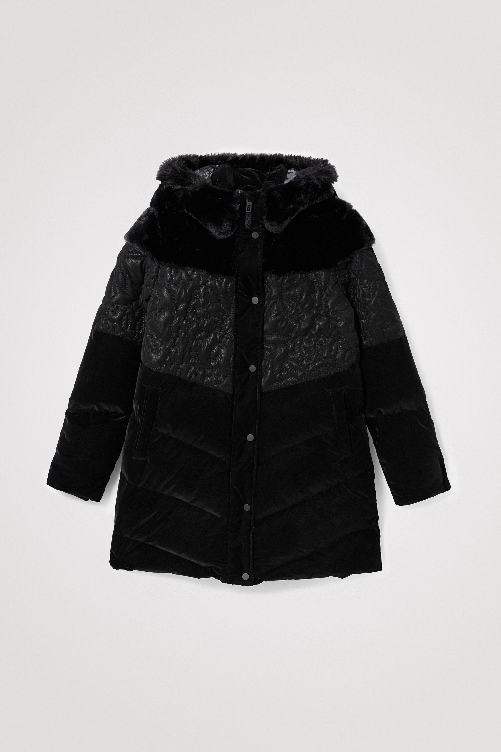 Chaqueta larga acolchada