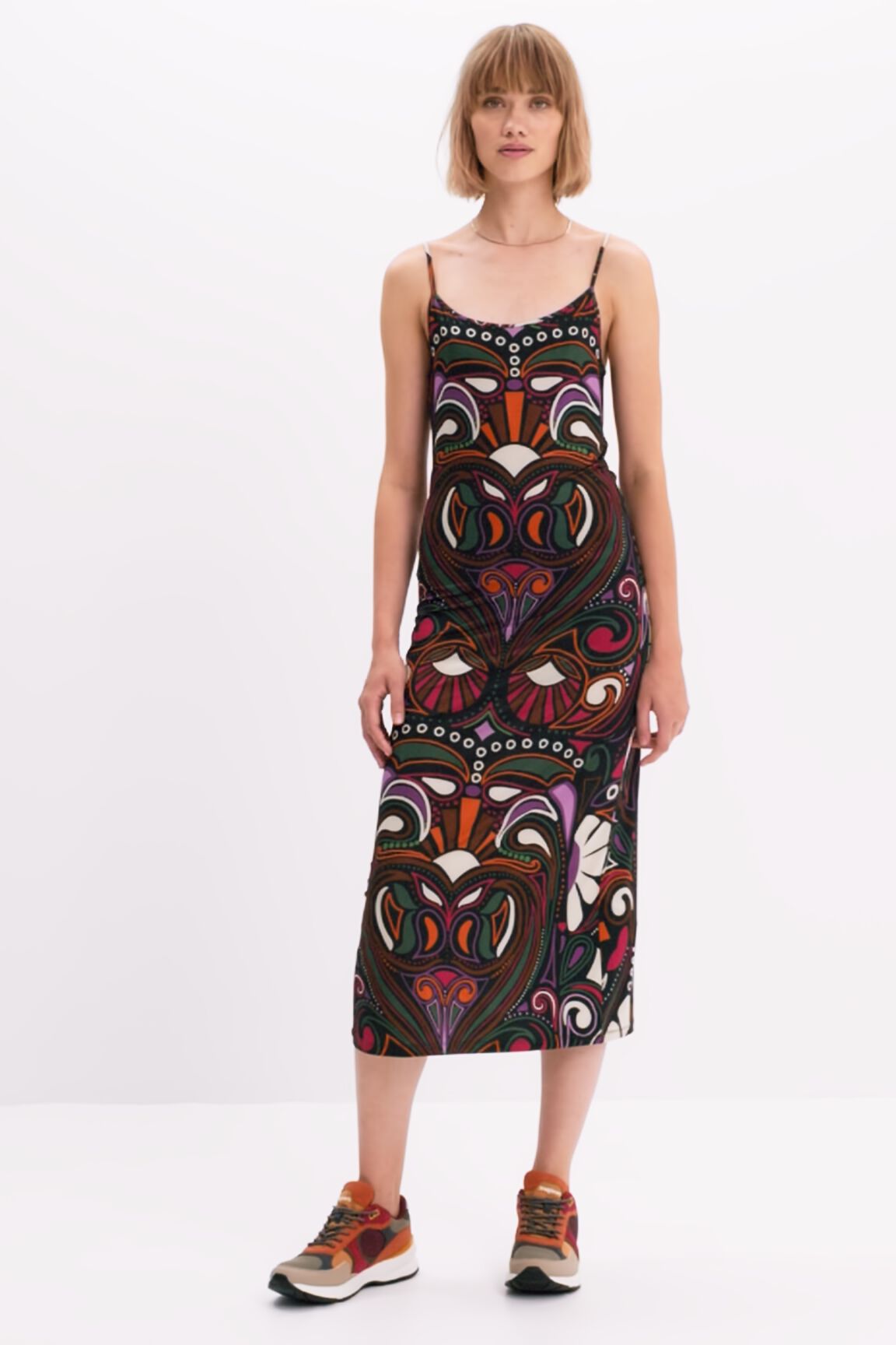 Vestido midi retro