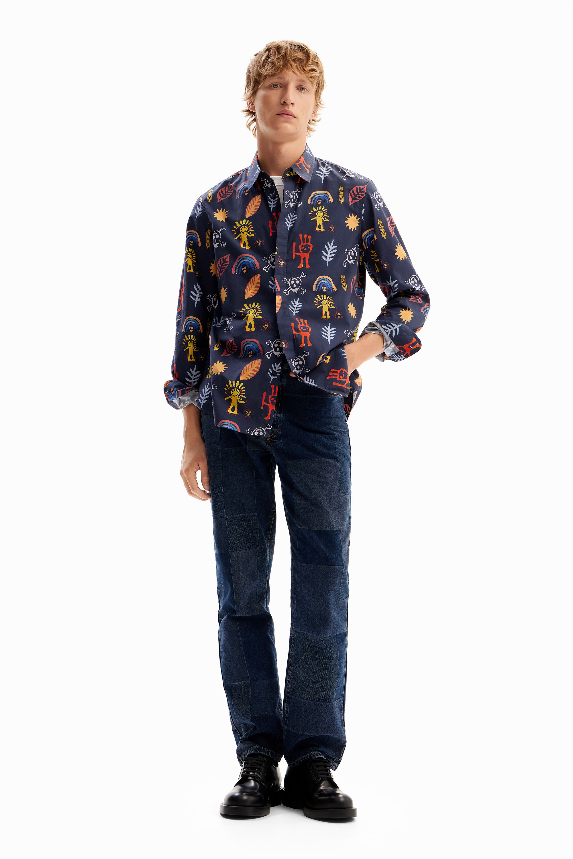 Camisa popel&iacute;n arty