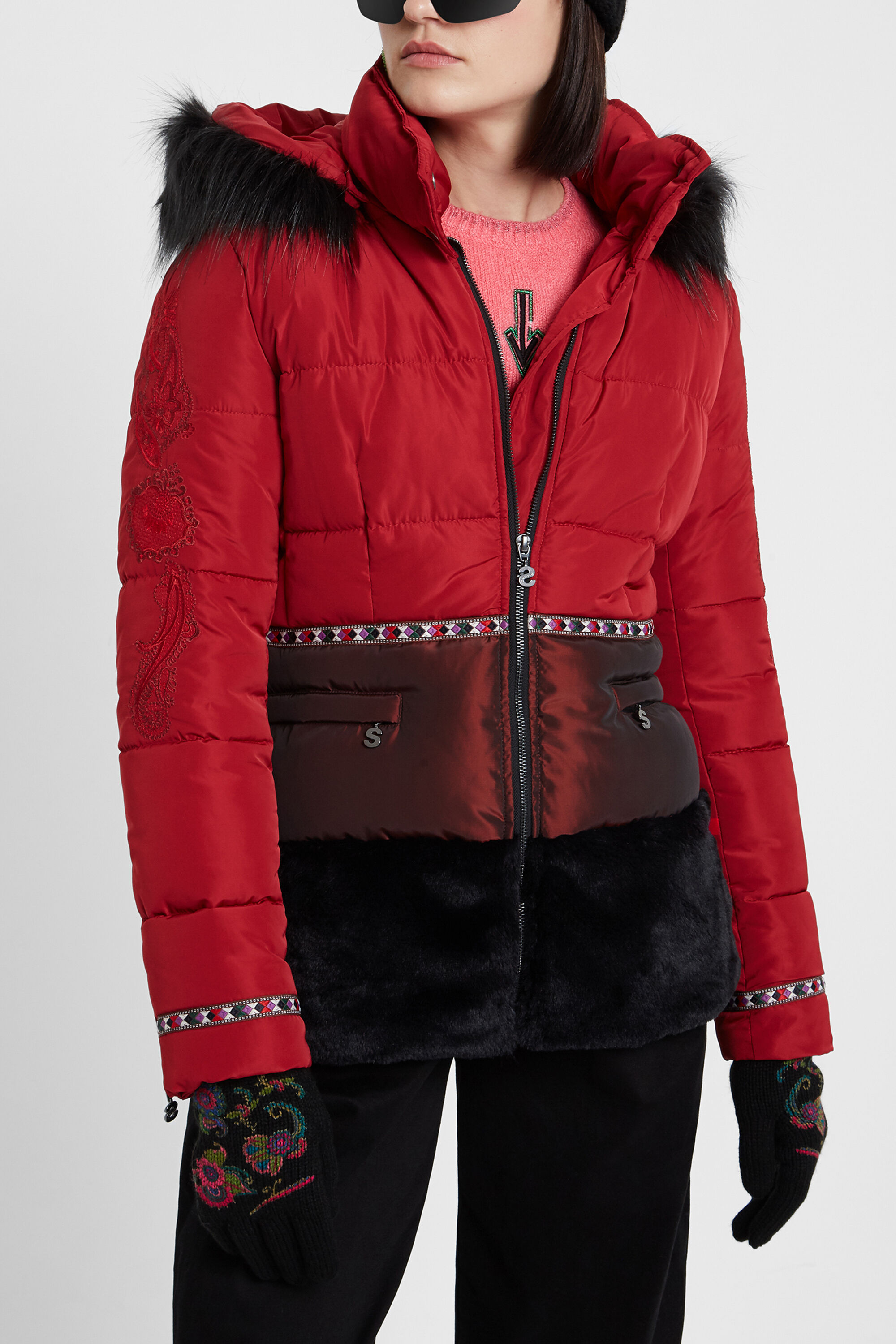 Chaqueta corta bimateria