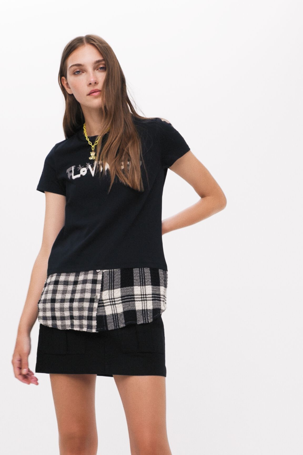 Camiseta efecto doble capa