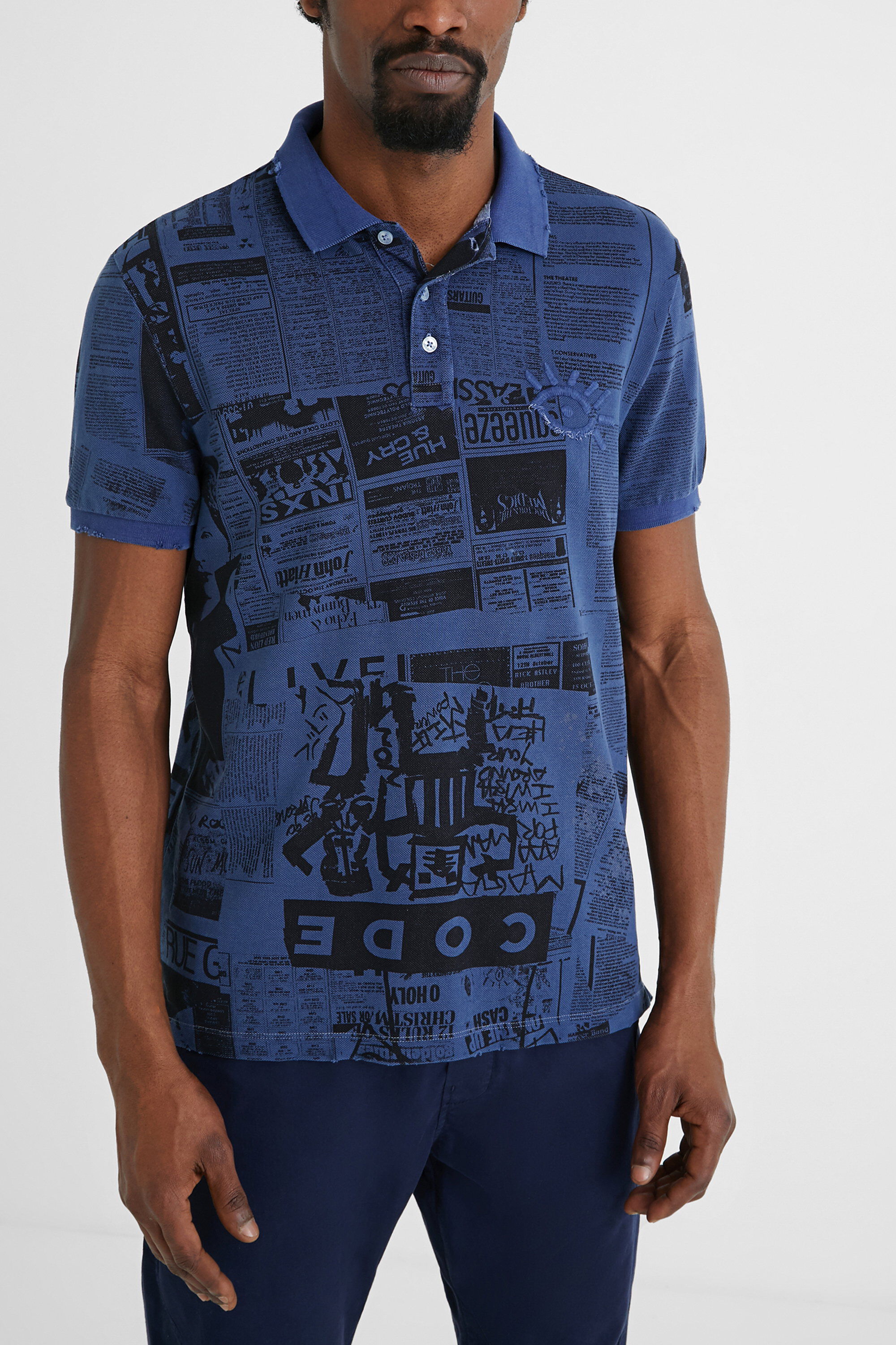 Polo algod&oacute;n estampado