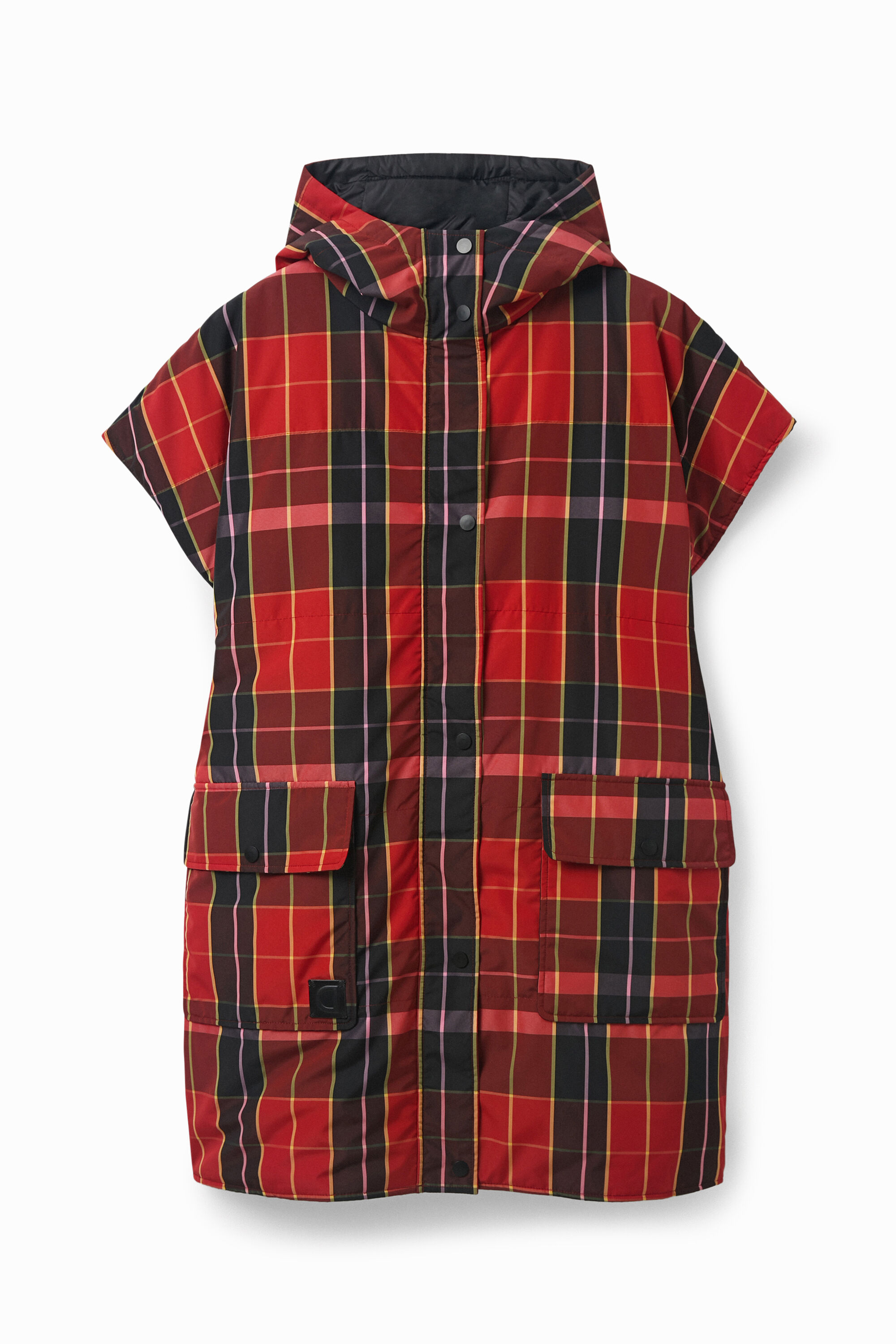Poncho chaleco tart&aacute;n