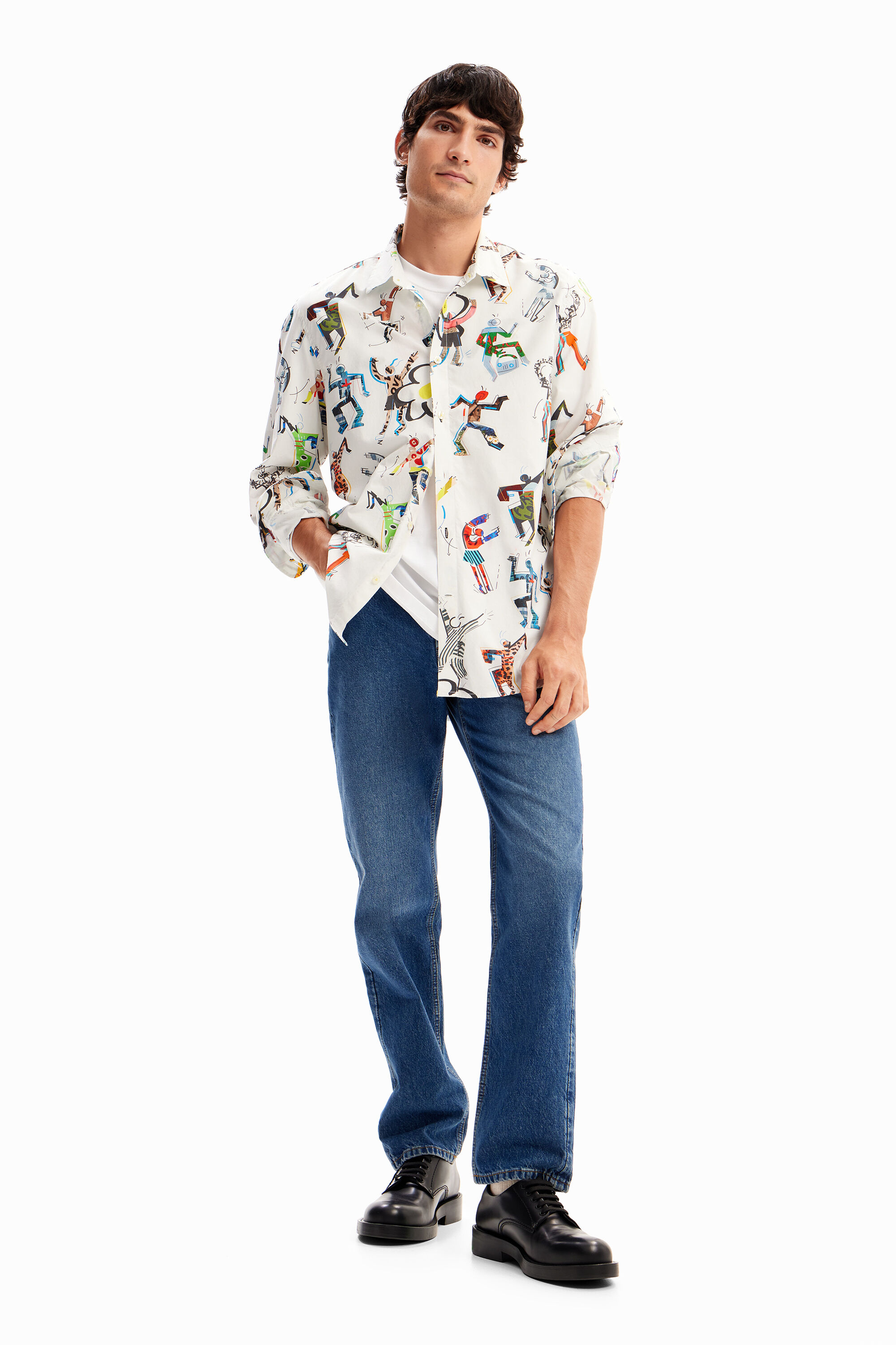 Camisa mu&ntilde;ecos bailando