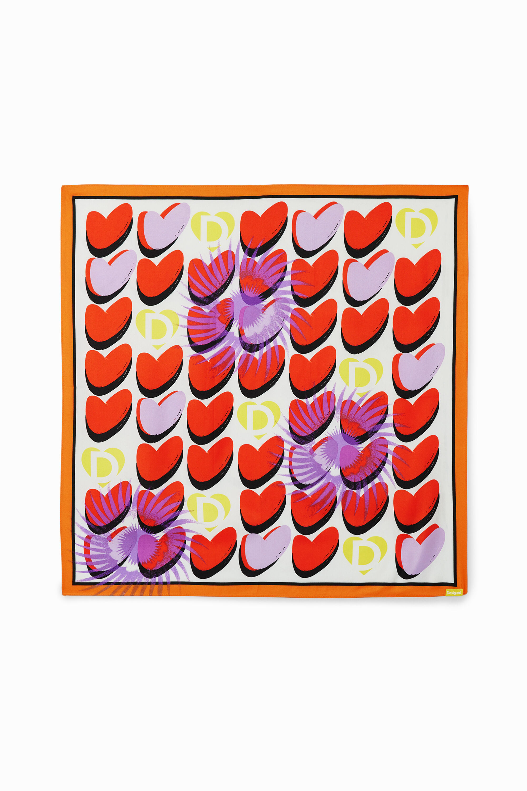 Pa&ntilde;uelo carr&eacute; corazones