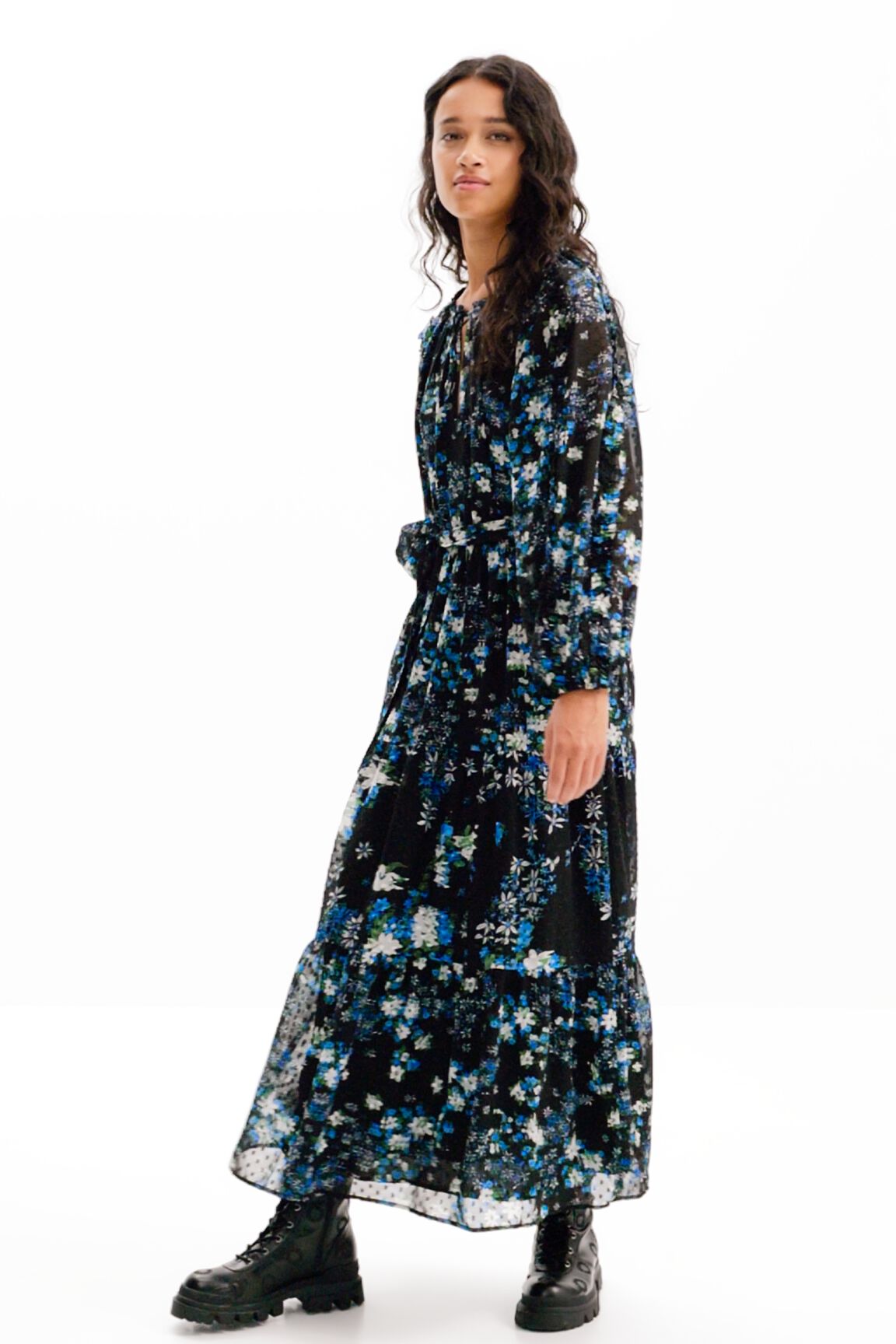 Vestido midi plumeti flores