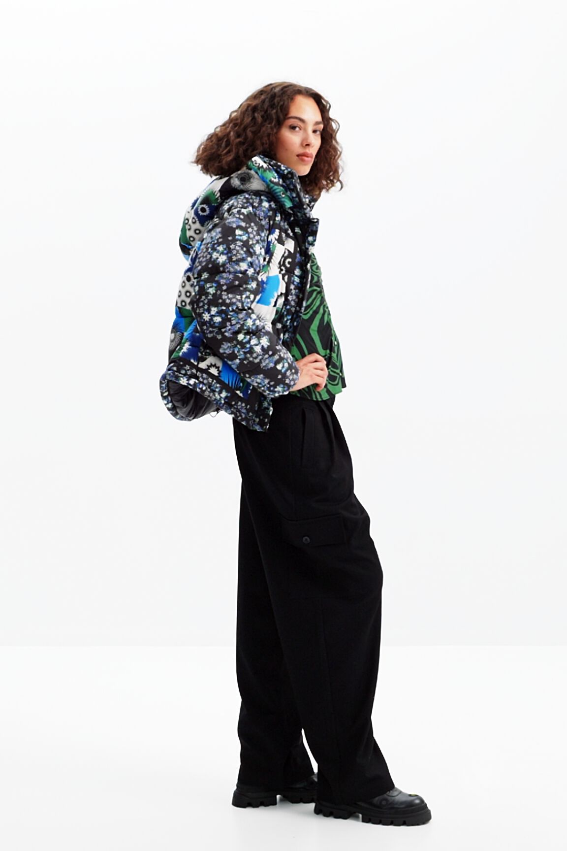 Chaqueta acolchada patch