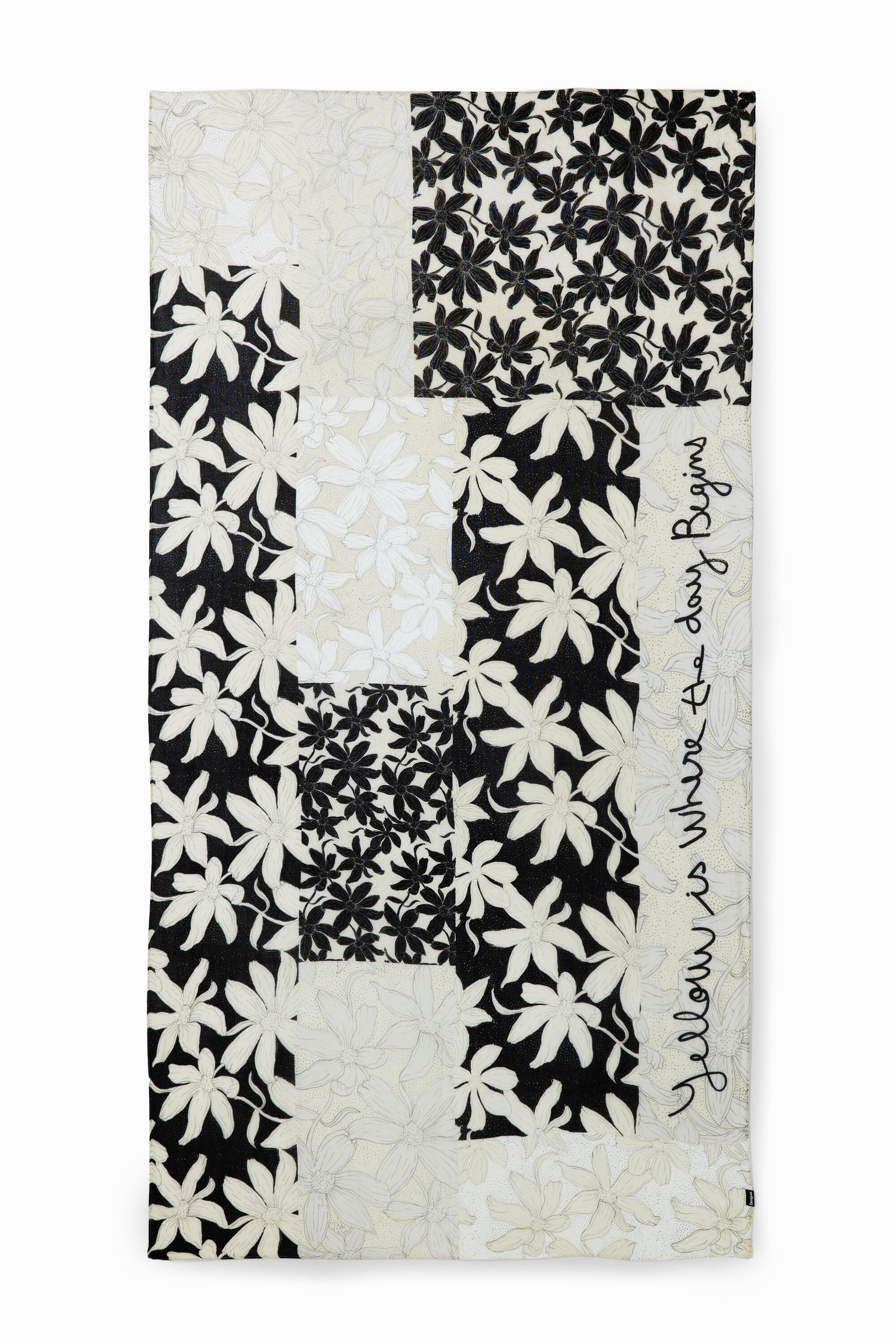 Foulard rectangular hojas