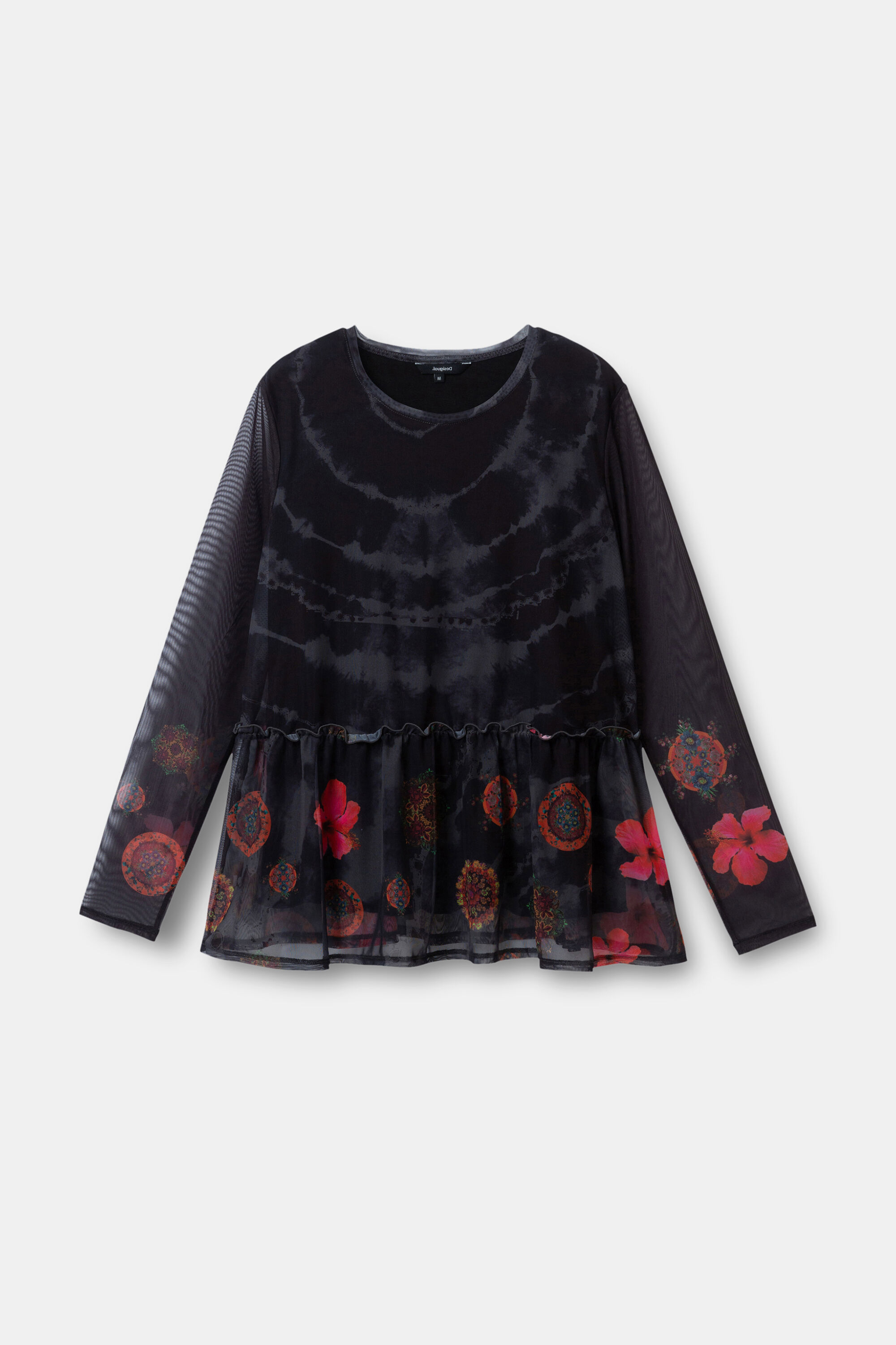 Camiseta floral transparencias