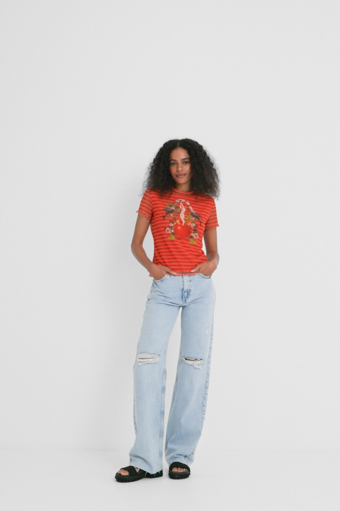 Camiseta slim rayas