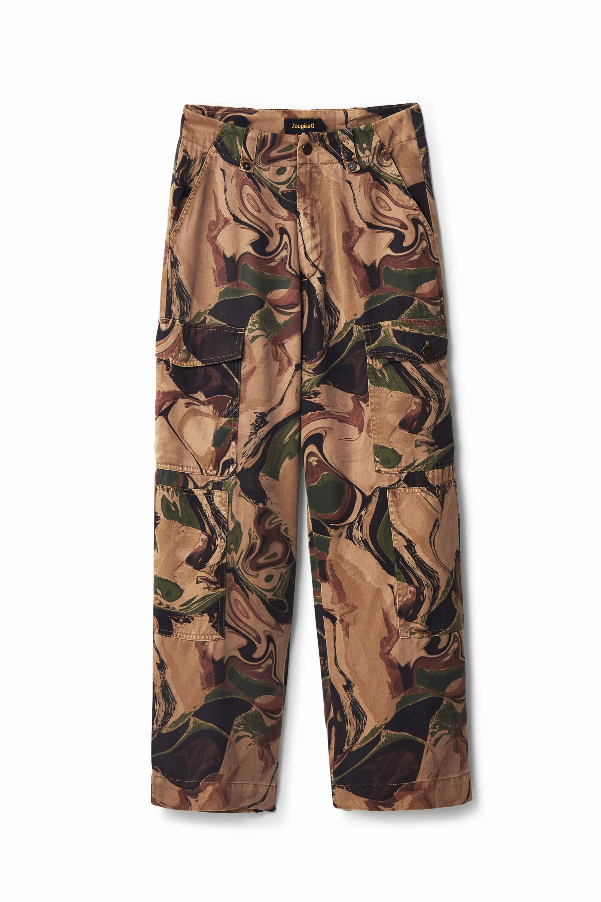 Pantal&oacute;n cargo camuflaje psicod&eacute;lico