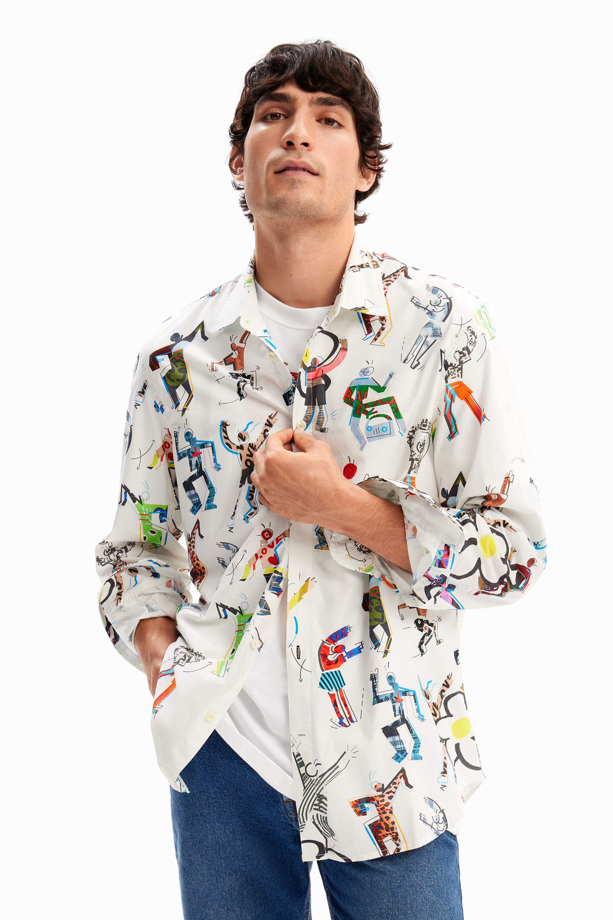 Camisa mu&ntilde;ecos bailando