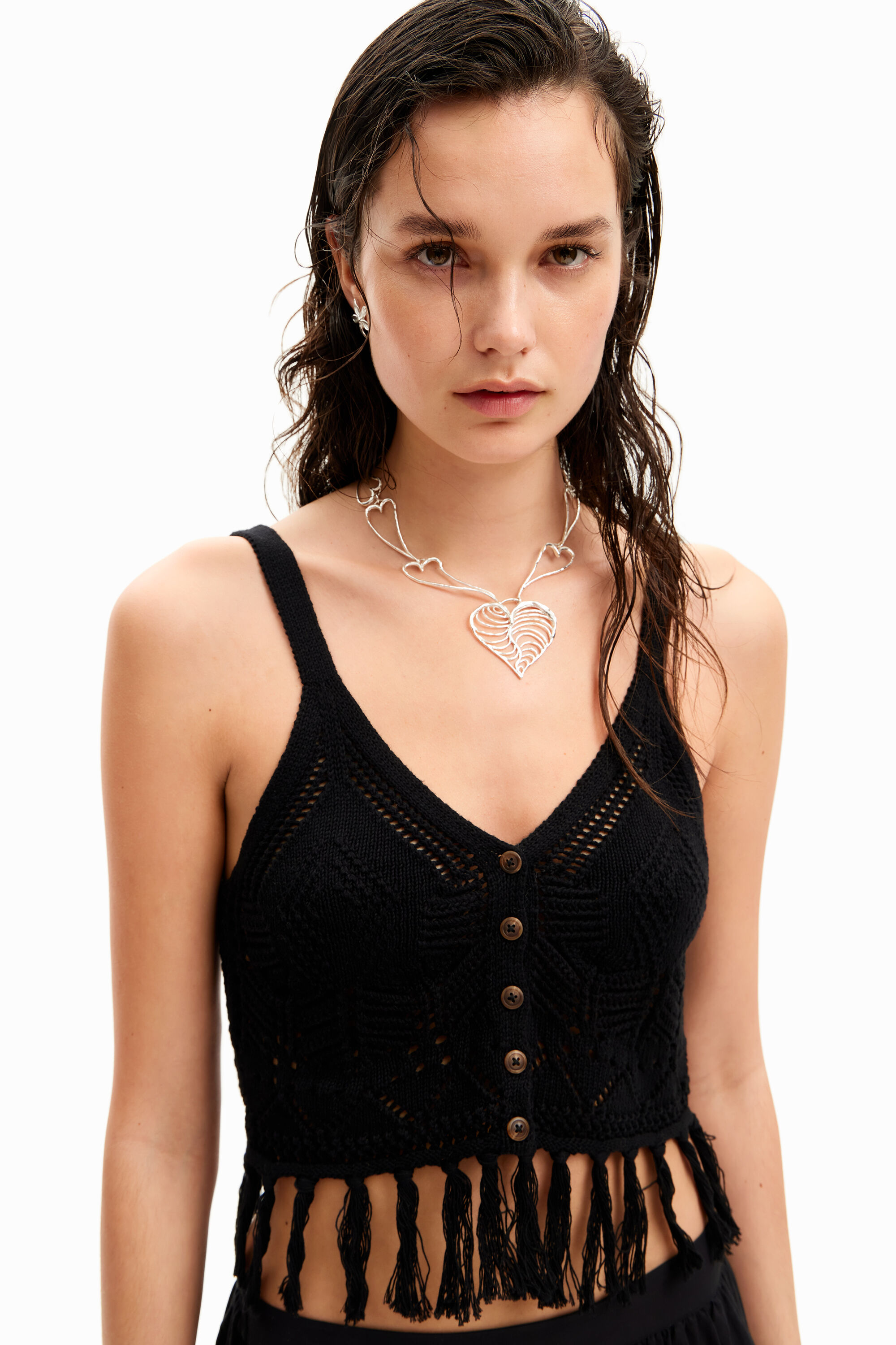 Top cropped crochet