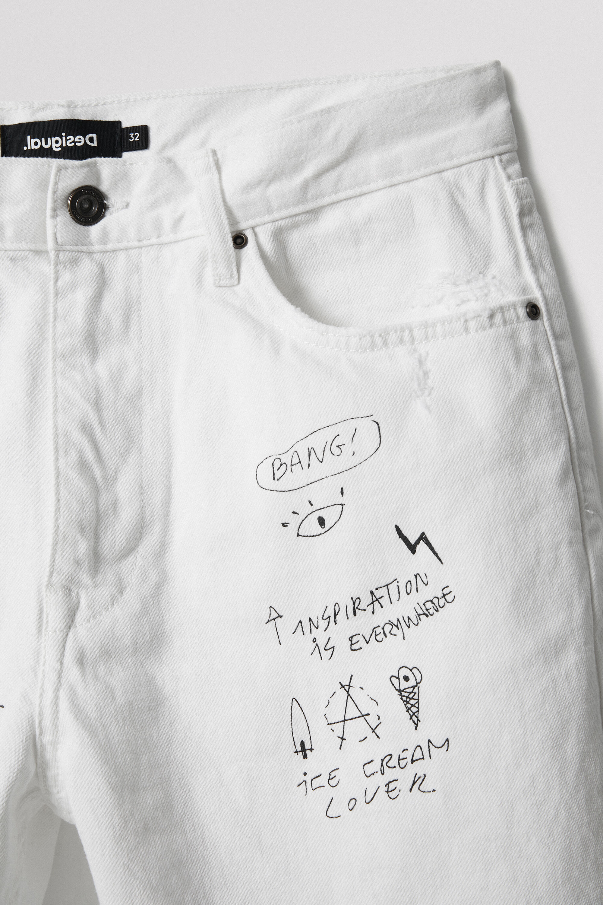 Bermudas denim mensajes