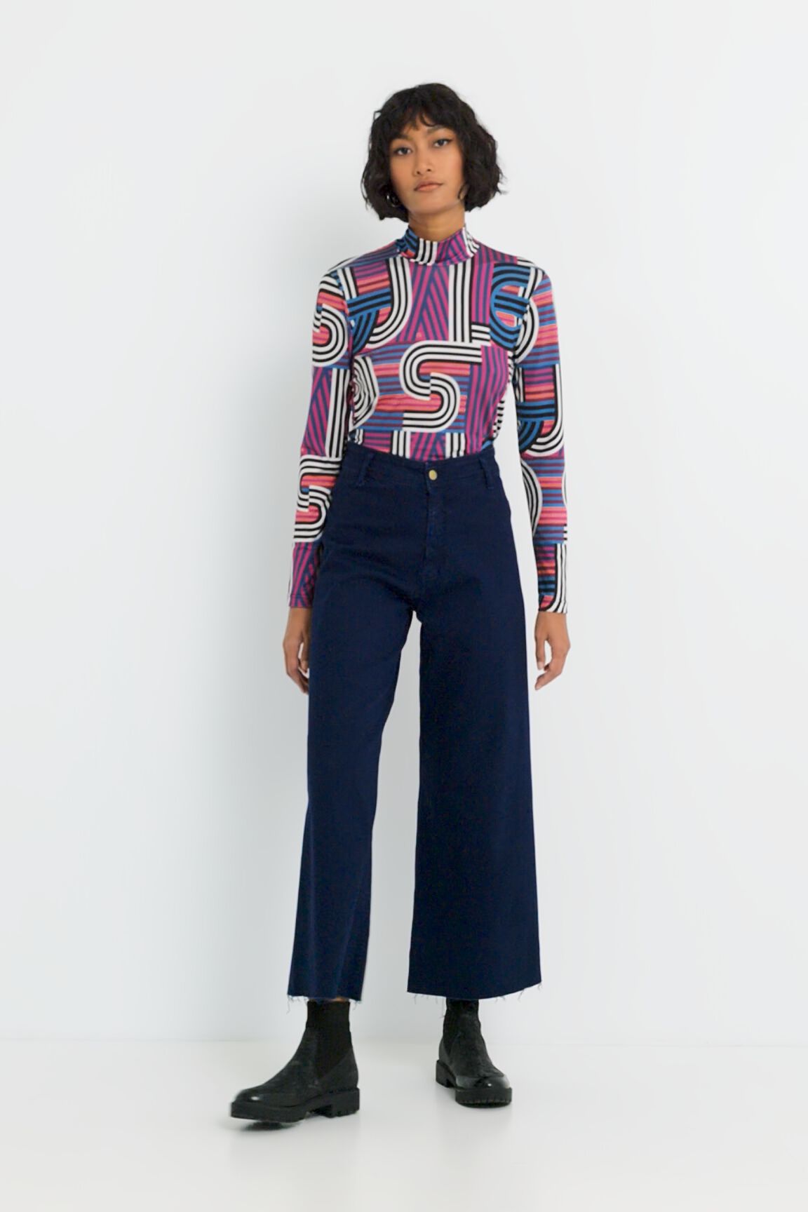 Vaquero culotte cropped