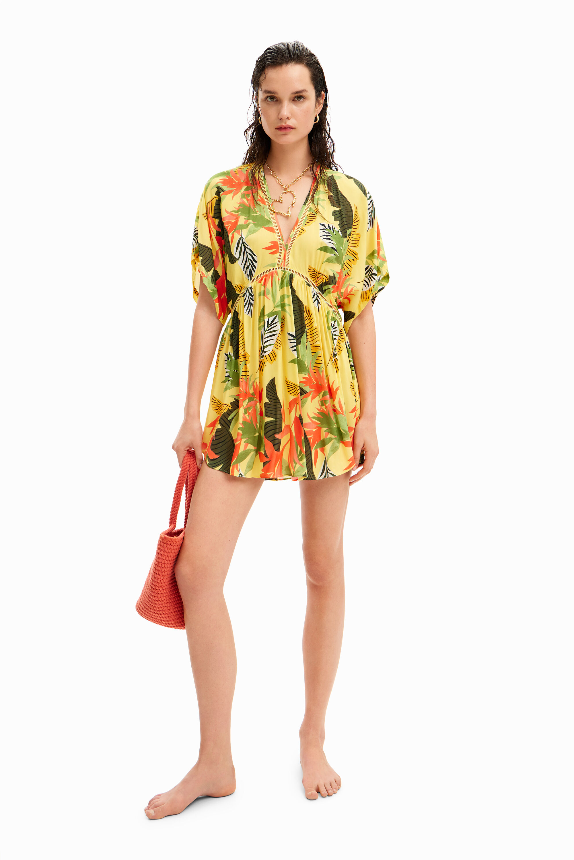Vestido t&uacute;nica tropical