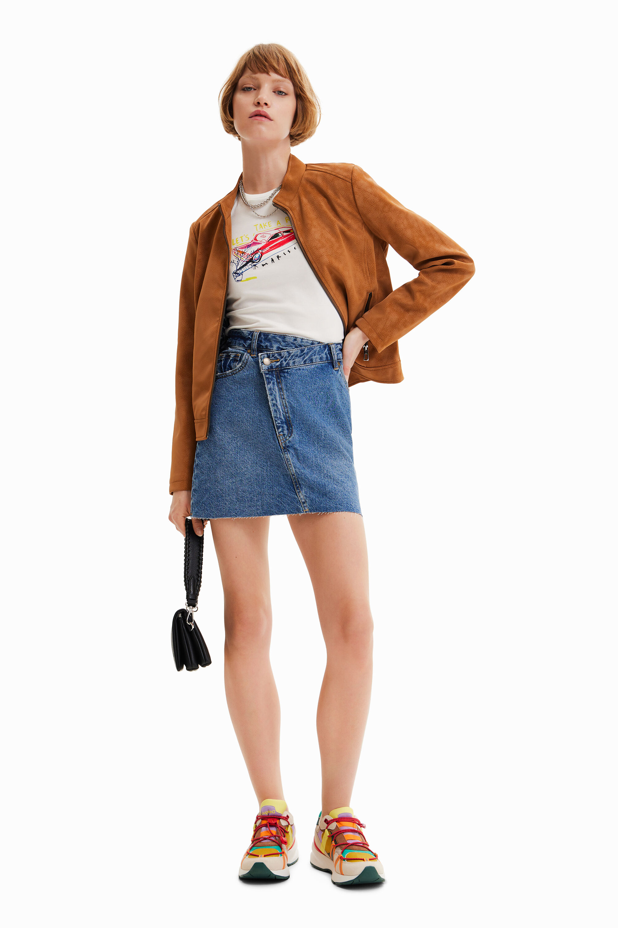 Chaqueta biker efecto ante